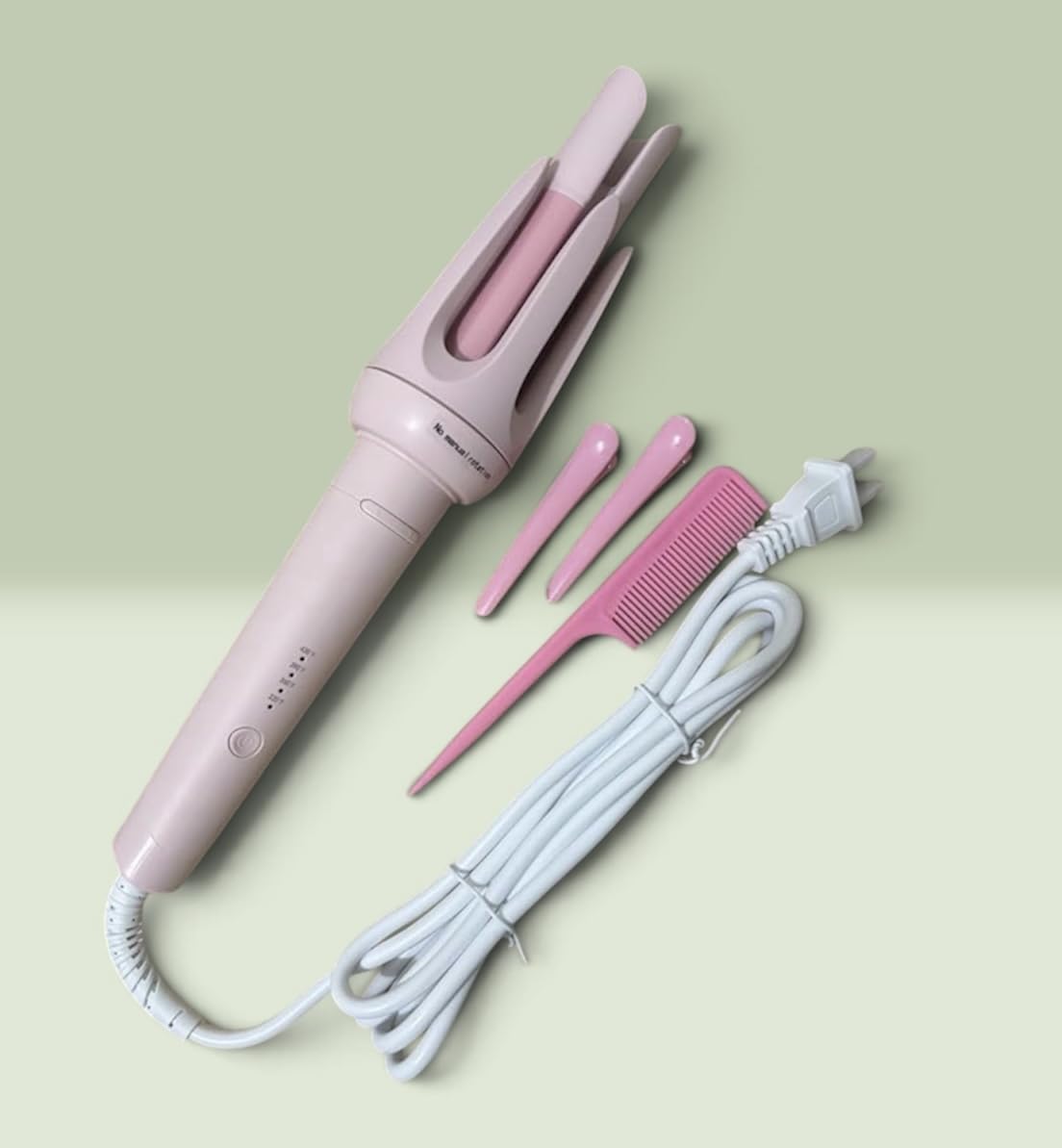 Auto Hair Curler, Automatic Curling Iron with 4 Temperature & 3 Timer, Automatic Shut-Off, Anti-Scald, Anti-Tangle Rotating Curling Wand for Hair Styling, Pink customer photo 1
