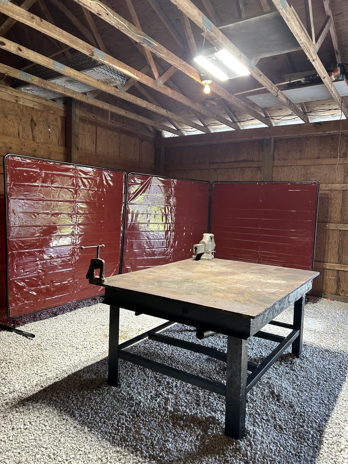 VEVOR Welding Screen with Frame, 6' x 6' 3 Panel Welding Curtain Screens, Flame-Resistant Vinyl Welding Protection Screen on 12 Swivel Wheels (6 Lockable), Movable & Professional for Workshop, Yellow customer photo 2