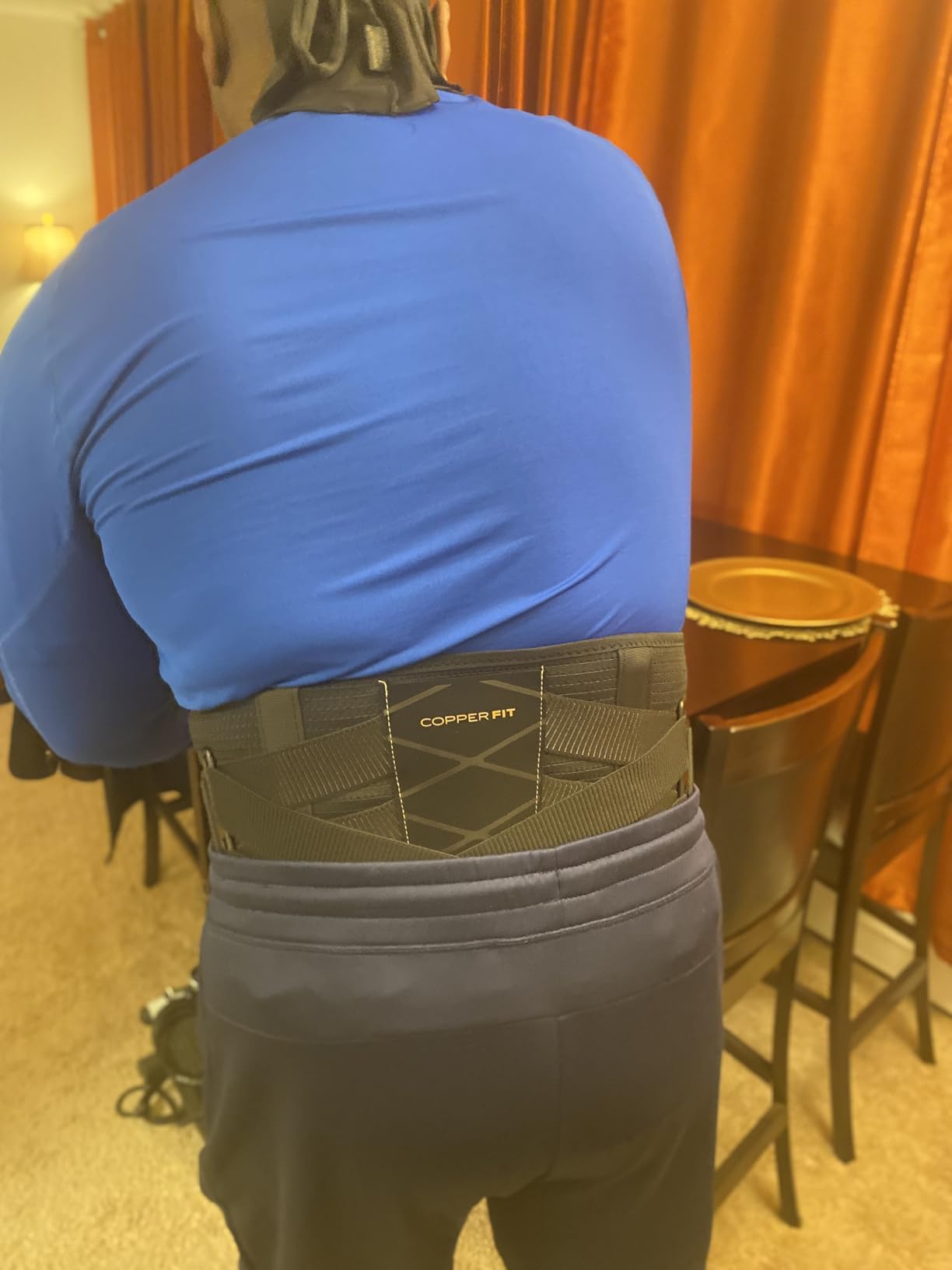 Copper Fit X-Back Brace for Lower Back Pain, Lumbar Support, Herniated Disc, Sciatica, Arthritis – Adjustable, Breathable Design - for Men and Women (Large/XLarge) customer photo 1