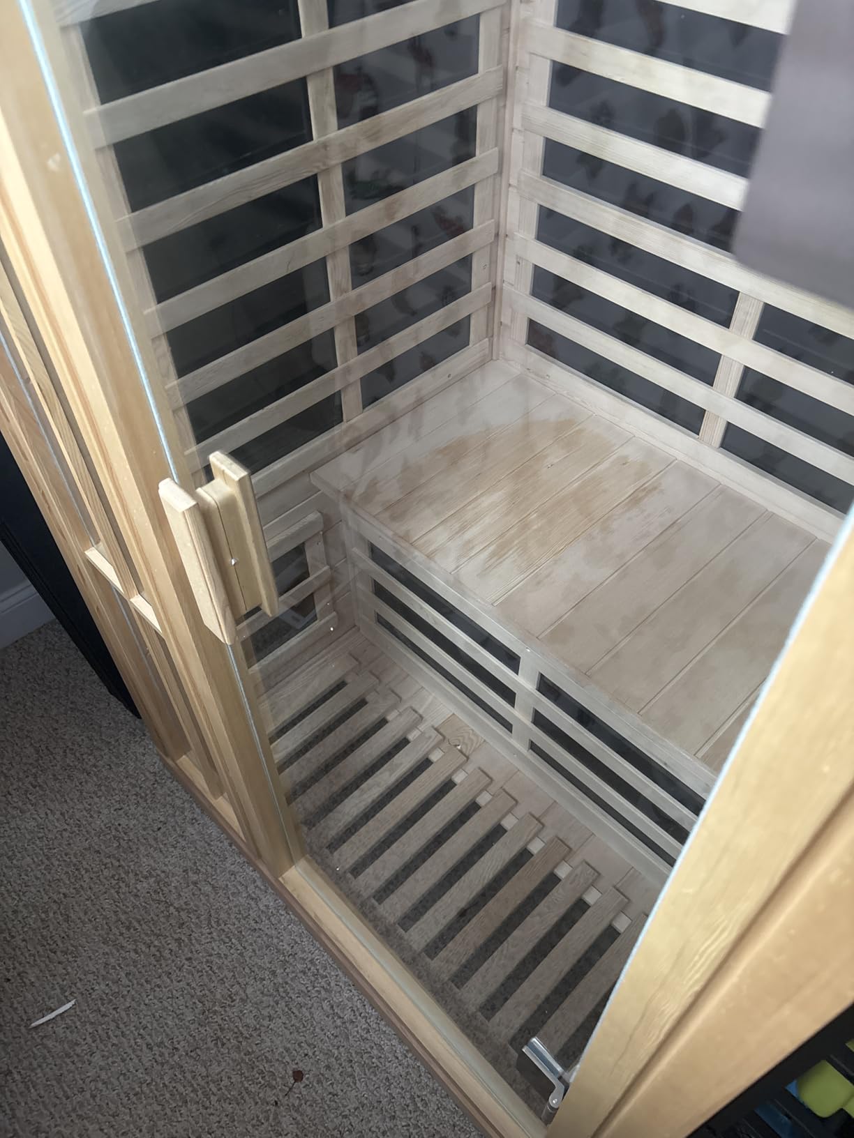 Kanlanth 2 Person Outdoor Sauna for Home, Low EMF Far Infrared Sauna, 1850W customer photo 2
