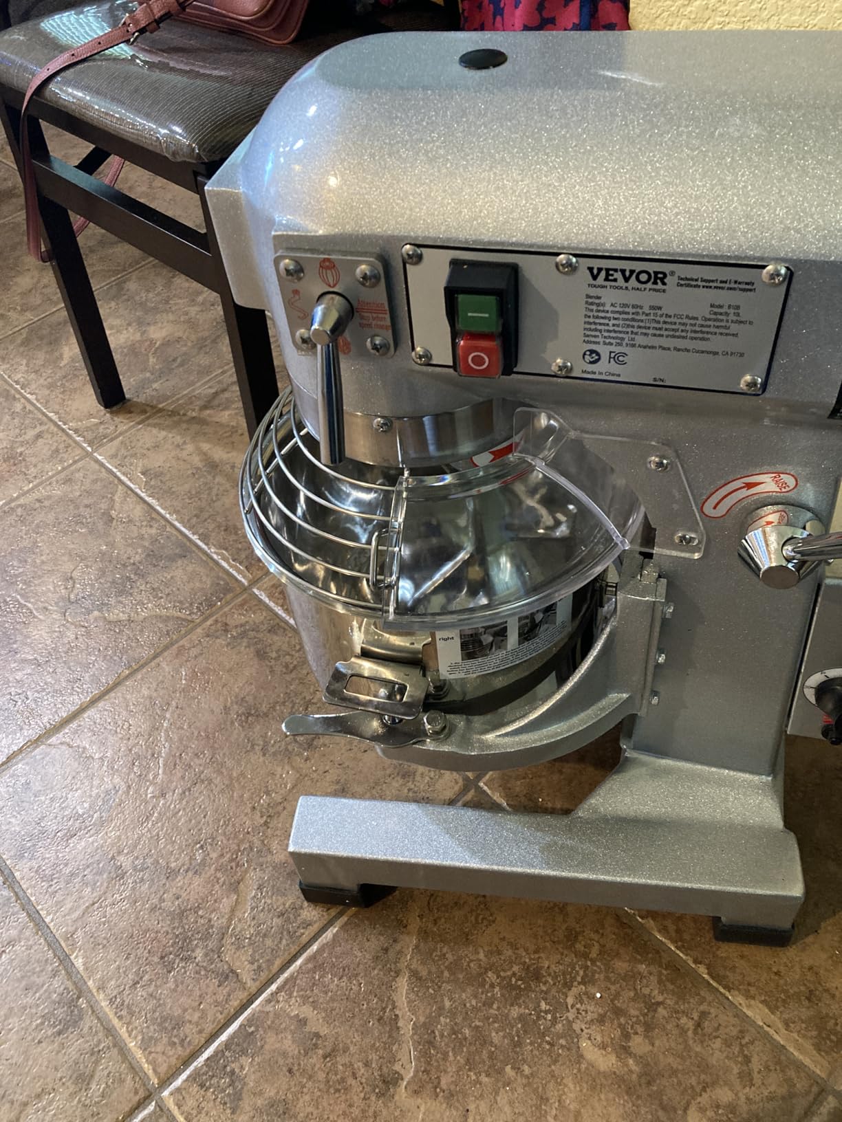 Commercial Food Mixer 30Qt, Commercial Mixer with 3 Adjustable Speeds, 1100W Dough Mixer, Commercial Stand Mixer with Stainless Steel Bowl customer photo 1