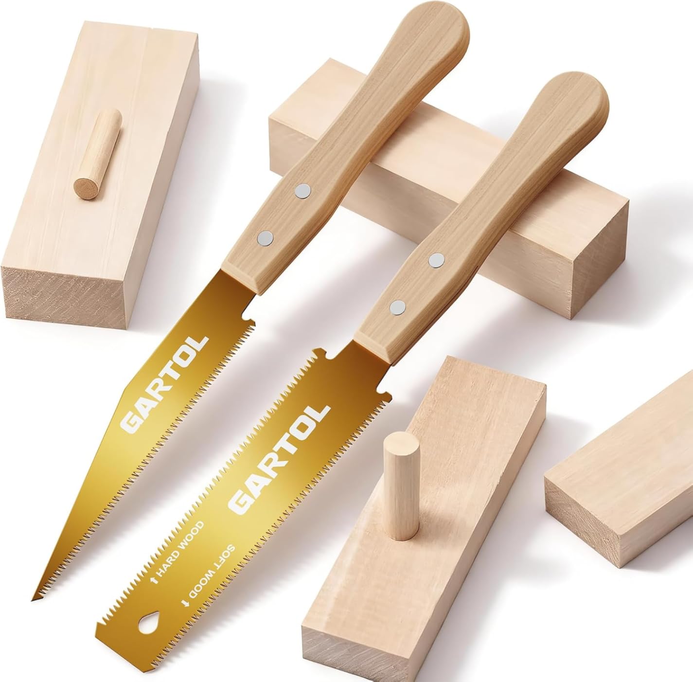 GARTOL Hand Saw for Wood Cutting, 2-Piece Japanese Pull Saw with 6-Inch Flush Cut & Double-Edged SK5 Flexible Blade & Wooden Handle, Precision Woodworking Tools for DIY, Crafting, Carpentry, Trim Work customer photo 2