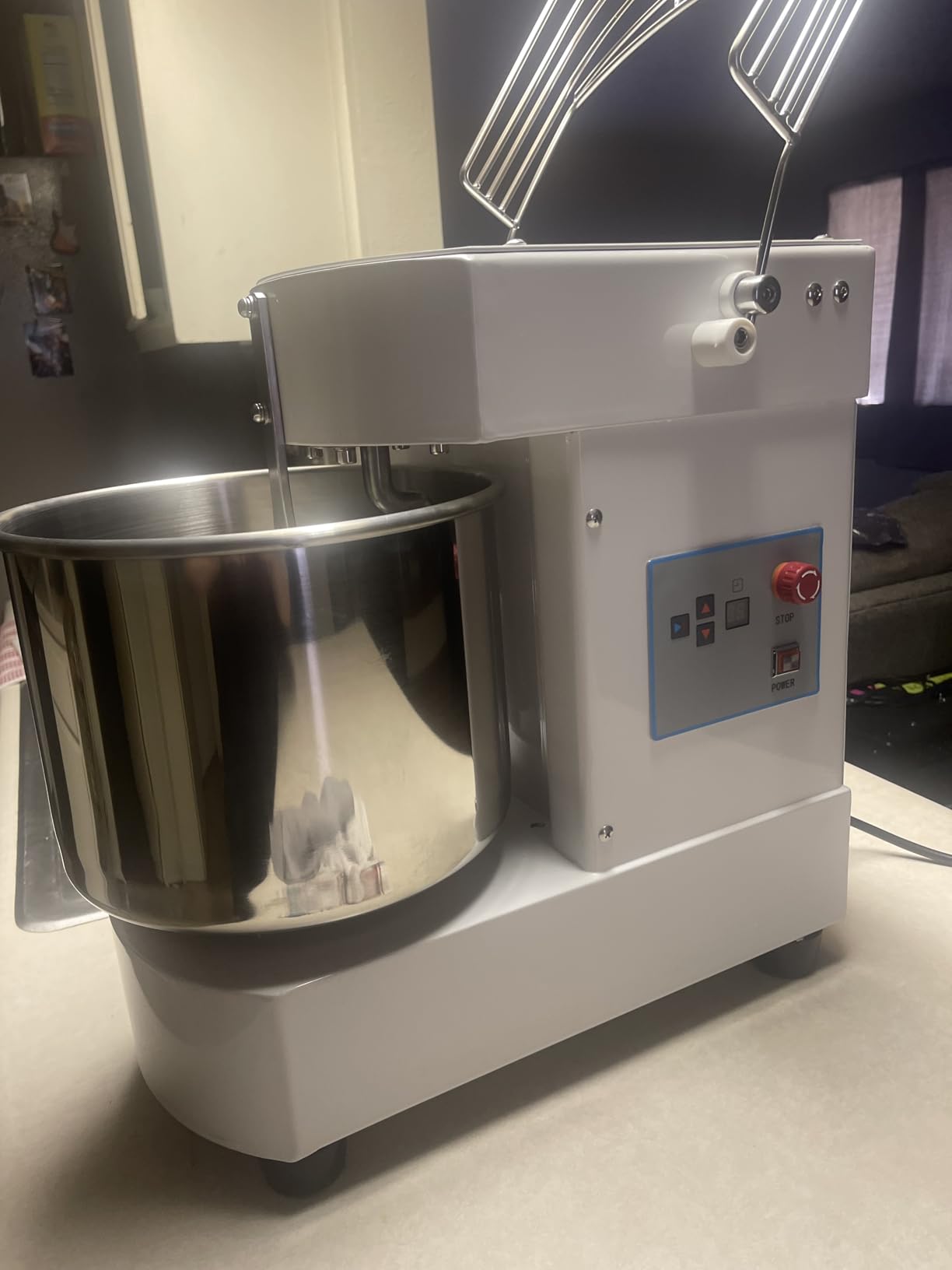 GarveeTech Commercial Food Mixer, 10.5 Qt Touch Screen Dough Mixer Machine with Timer, Security Shield, 650W Dual Rotating Dough Kneading Machine Food-grade Stainless Steel Bowl for Restaurant Bakery customer photo 2