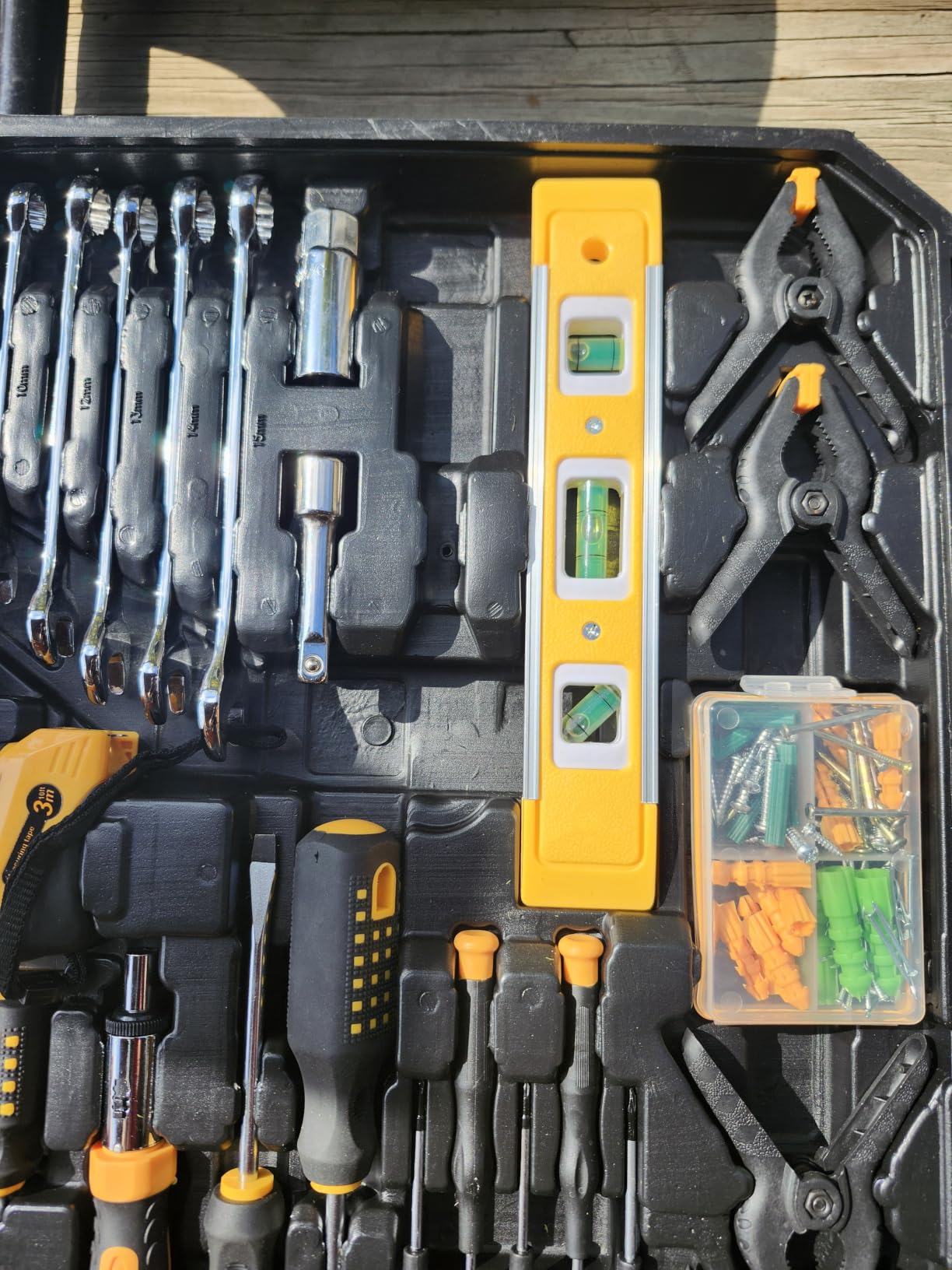 DEKOPRO Tool Set: 228 Piece Home Tool Kit, Household Basic Repair Tool Set Comes with Plastic Storage Case, Socket Wrench Set for Car-Red customer photo 1