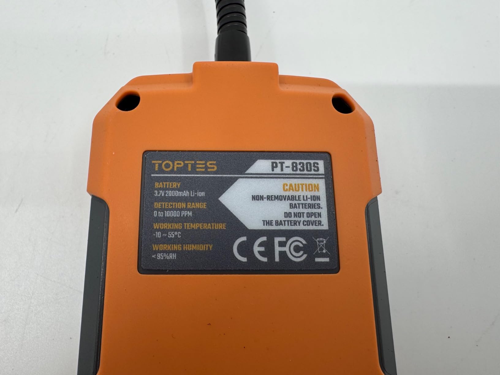 TopTes PT-830S Rechargeable Gas Leak Detector with 14.5 Inch Flexible Probe, Range 0-10000 ppm, TFT Color Display & 3 Types Alarm, Natural Gas Leak Detector for Propane, Methane for Home or Industrial customer photo 1