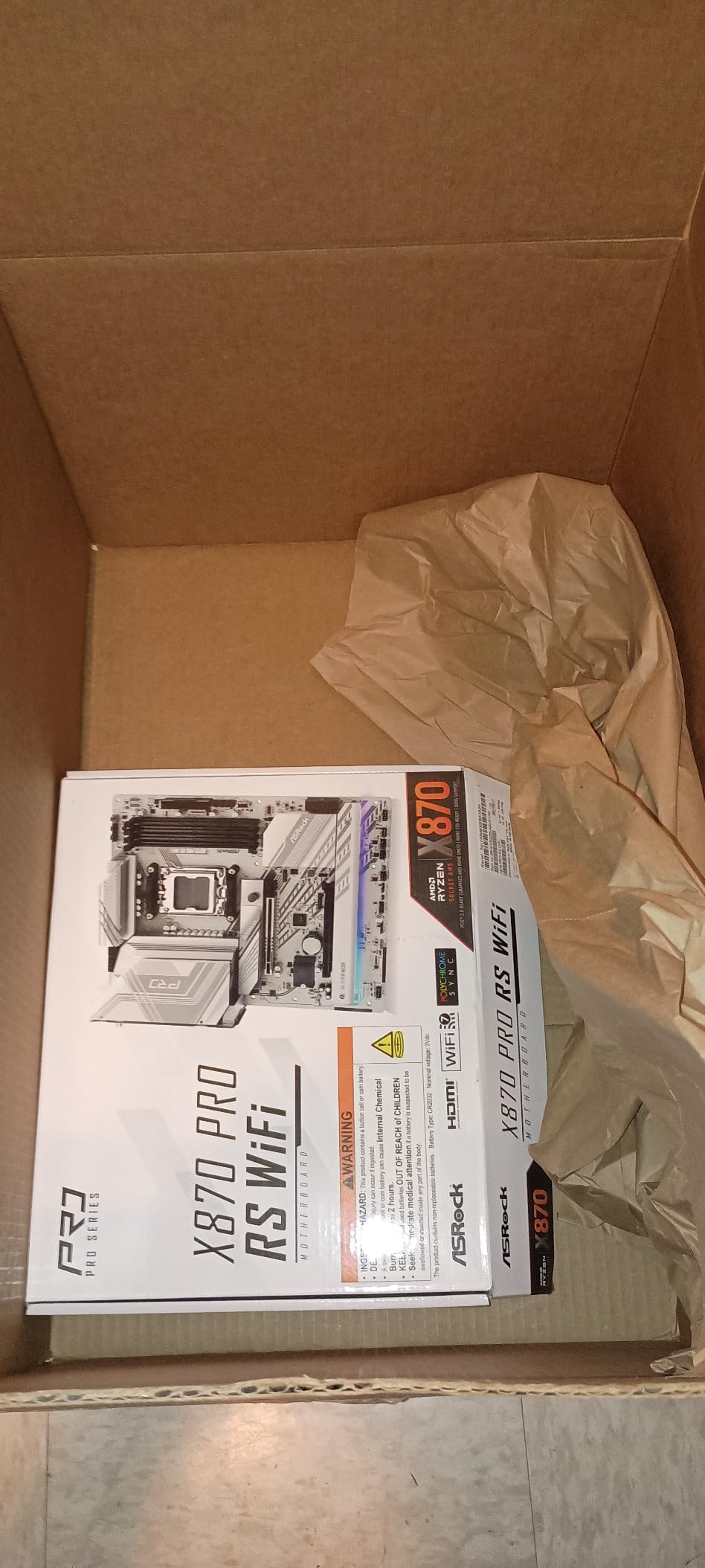 ASRock X870 Pro RS WiFi AMD Ryzen Socket AM5 ATX Motherboard USB4 DDR5 8000 MHz 256 GB SATA3 6.0 Gb/s customer photo 1