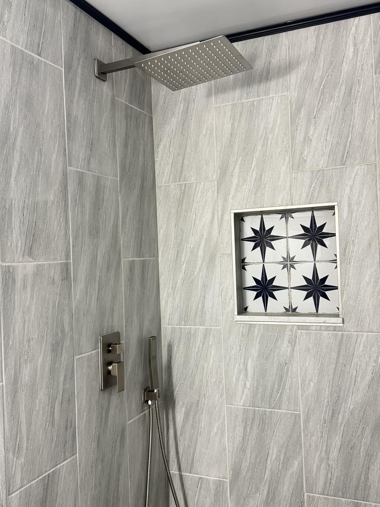 Aolemi Shower Faucet Set with Handheld Matte Black 8 Inch Head customer photo 2