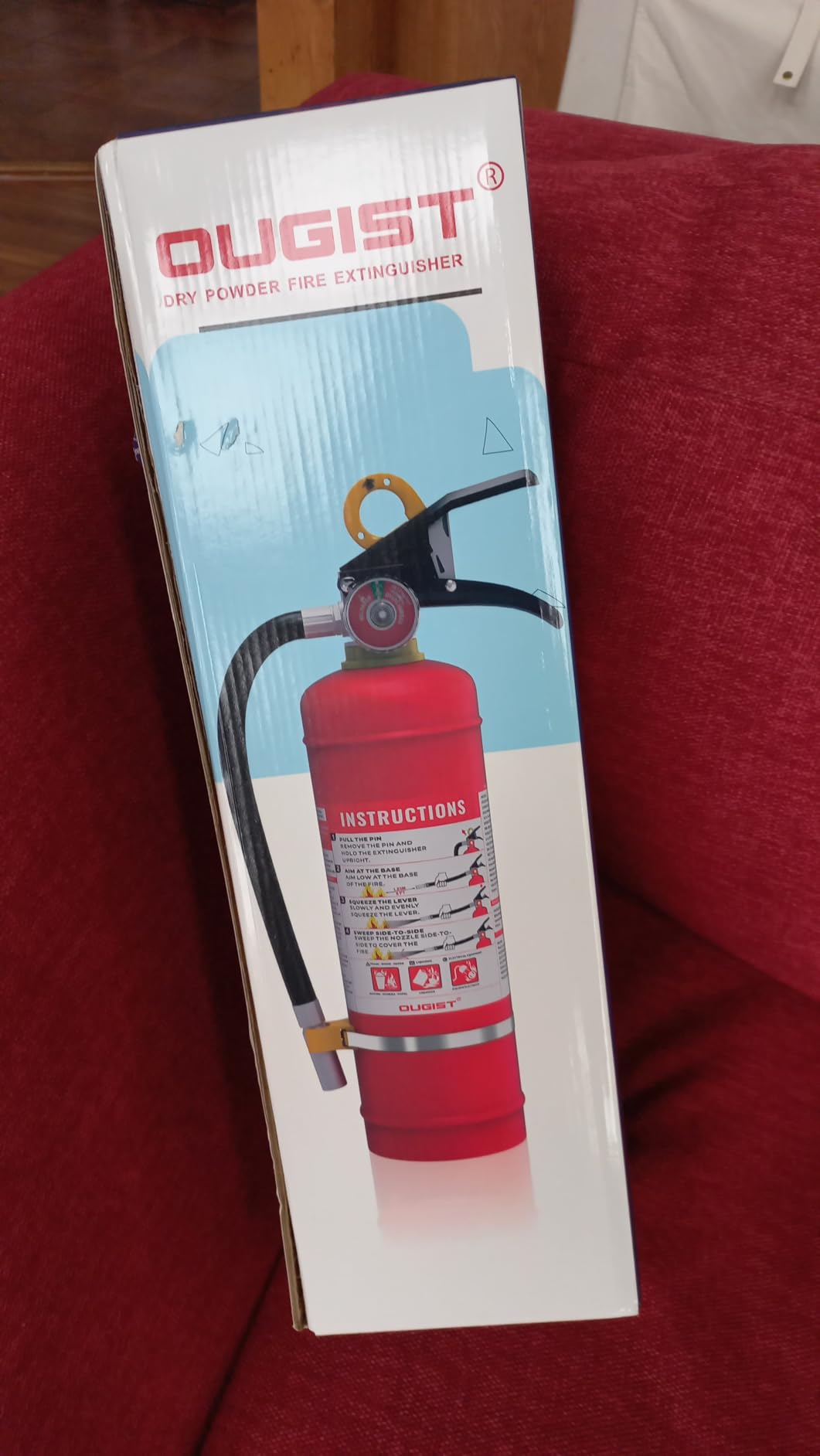 Ougist ABC Dry Chemical Fire Extinguisher, 5 lb – 2-A:10-B:C Rated for Home, Office & Vehicle, Quick Release, Easy-Grip Handle, Ideal for Electrical & Grease Fires, Car Extinguisher, Model FF2KG customer photo 1