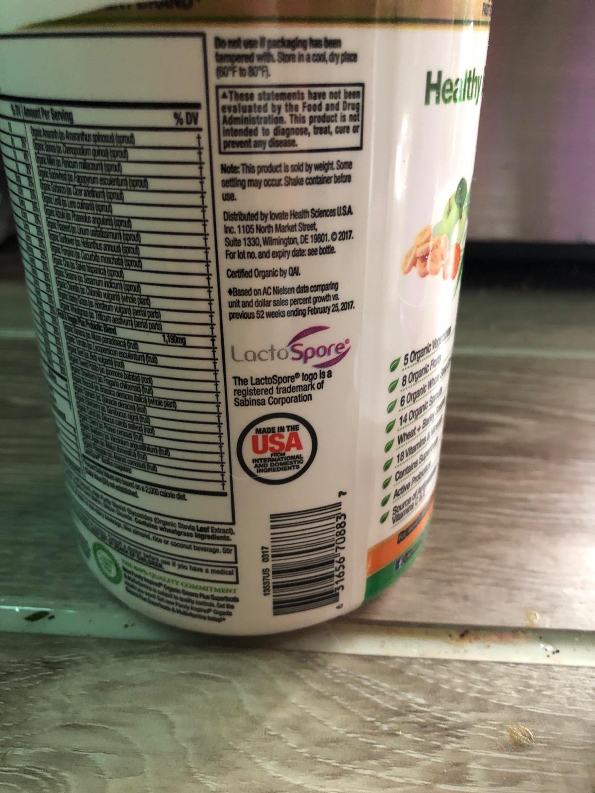 Purely Inspired Organic Greens Powder Superfood Smoothie Mix, Unflavored customer photo 2
