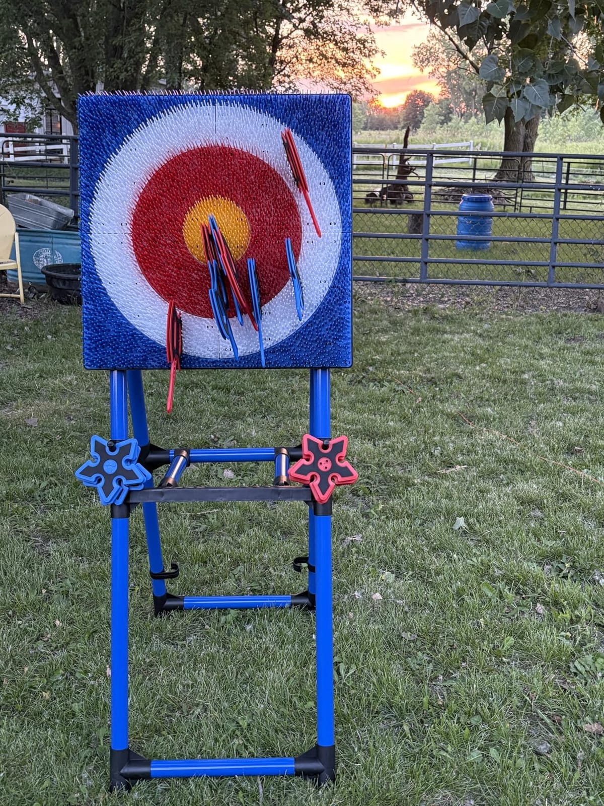 Stiatu Axe Throwing Game for Backyard,16 Throwing Axes Stars,Outdoor Games customer photo 1