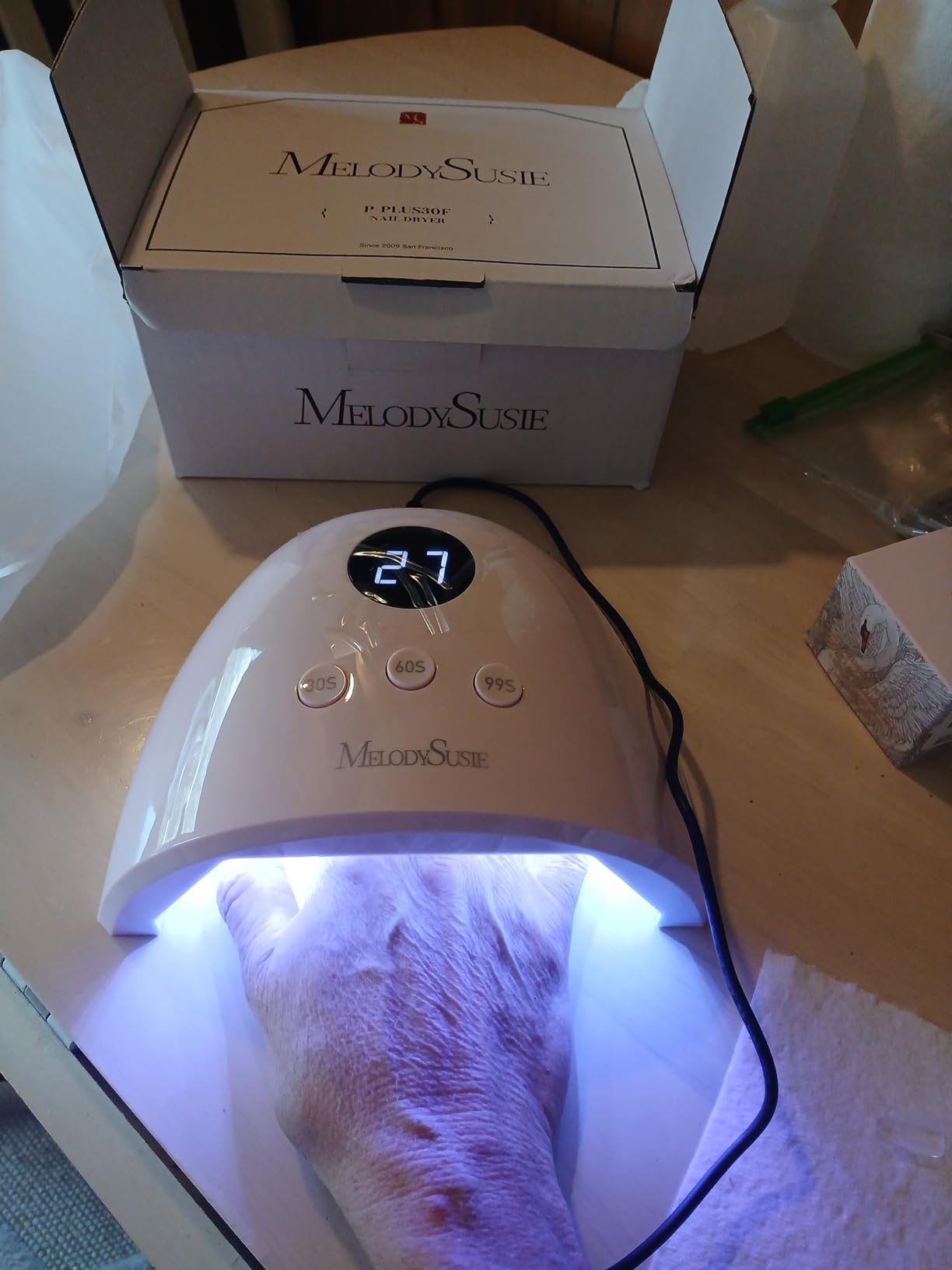 MelodySusie UV Nail Lamp P-Plus30F for Gel Polish-Fits Whole Hand & Feet customer photo 2
