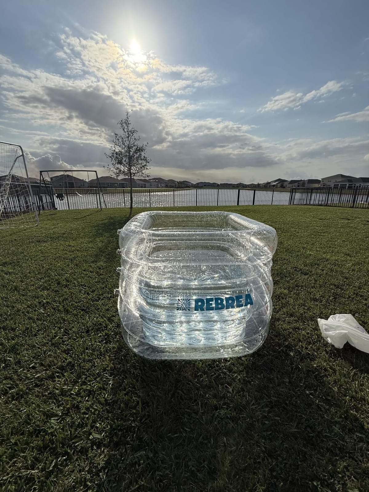 Inflatable Ice Bath Tub -XL Clear See Through - Ice Plunge Tub for Cold Water Therapy - Portable Cold Plunge Tub - Indoor & Outdoor - Inflatable Tub for Adults - Ice Tub for Athletes - Cold Tub customer photo 1