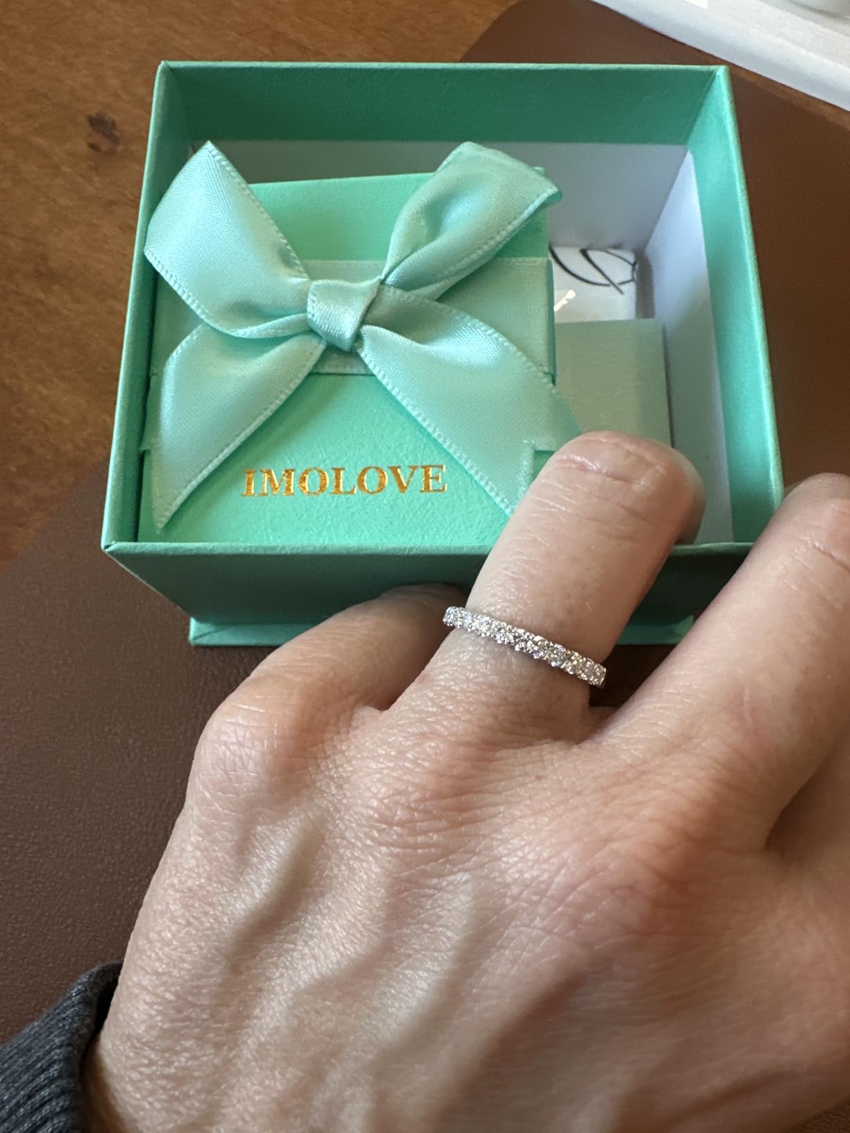 IMOLOVE Lab Grown Diamond Wedding Bands for Women 0.3-1 CT Eternity Rings customer photo 1