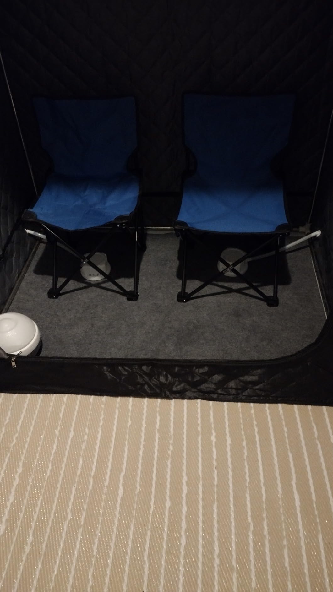 Manastin 2 Person Portable Steam Sauna for Home, 1 or 2 Person Full Body Home Spa with 2 Foldable Chairs,9 Levels of Sauna Tent with Remote Control, (Black, Large) customer photo 2