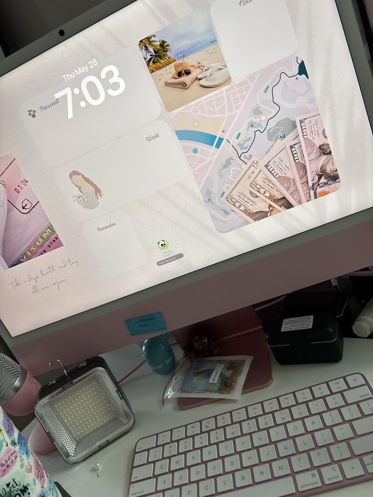 Apple 2024 iMac All-in-One Desktop Computer with M4 chip with 8-core CPU and 8-core GPU: Built for Apple Intelligence, 24-inch Retina Display, 16GB Unified Memory, 256GB SSD Storage; Blue customer photo 2