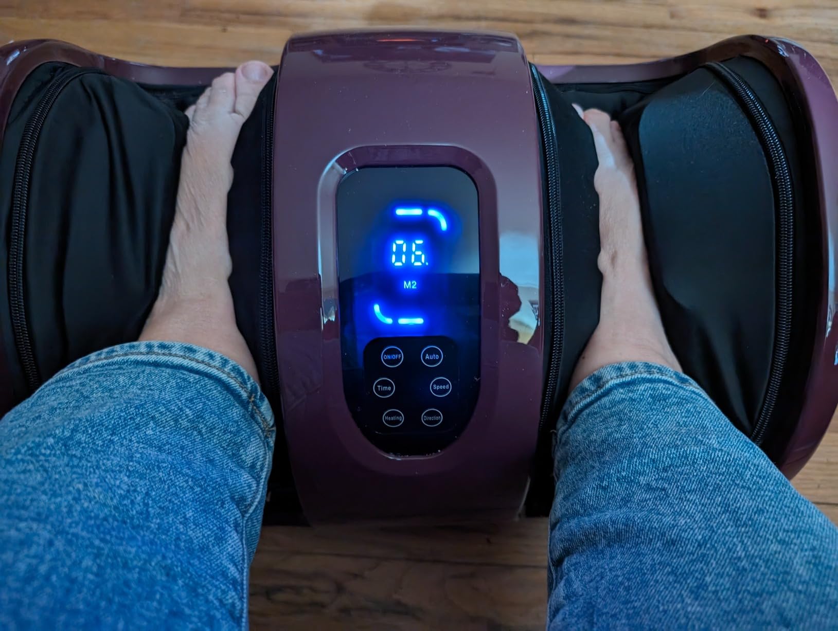 Best Choice Products Heated Shiatsu Foot Massager for Pain Relief, Plantar Fasciitis, Neuropathy, Blood Circulation w/Compact Design - Sage customer photo 2