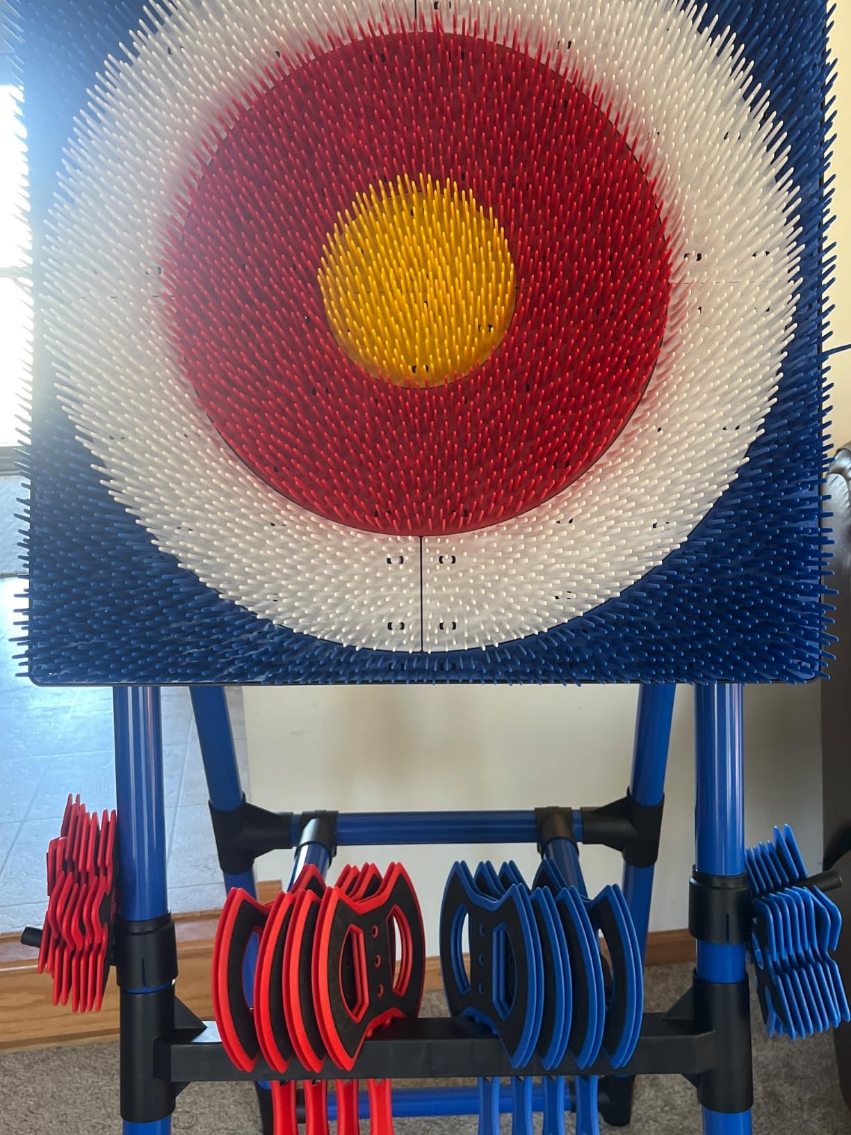 Sidske Axe Throwing Game for Backyard, 8 Axes & 8 Stars, Bristle Target customer photo 2