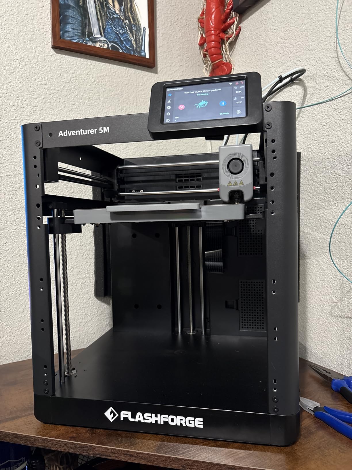 FLASHFORGE AD5M 3D Printer Fully Auto Calibration Print with 1-Click Max 600mm/s Speed, All-Metal CoreXY Structure Precise Printing, Easy-Maintenance Quick-Swap Nozzle, Print Size 220x220x220mm customer photo 2