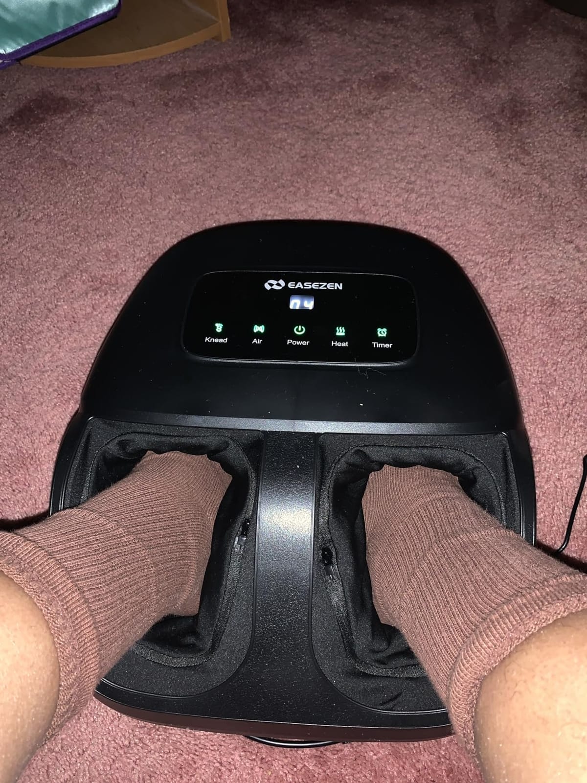 EaseZen Shiatsu Foot Massager Machine with Heat & Remote, 2026 Upgraded Deep Kneading, for Plantar Fasciitis, Neuropathy, FSA Eligible, Birthday Gifts for Women Mom Men Dad, Up to Foot Size 14 customer photo 2