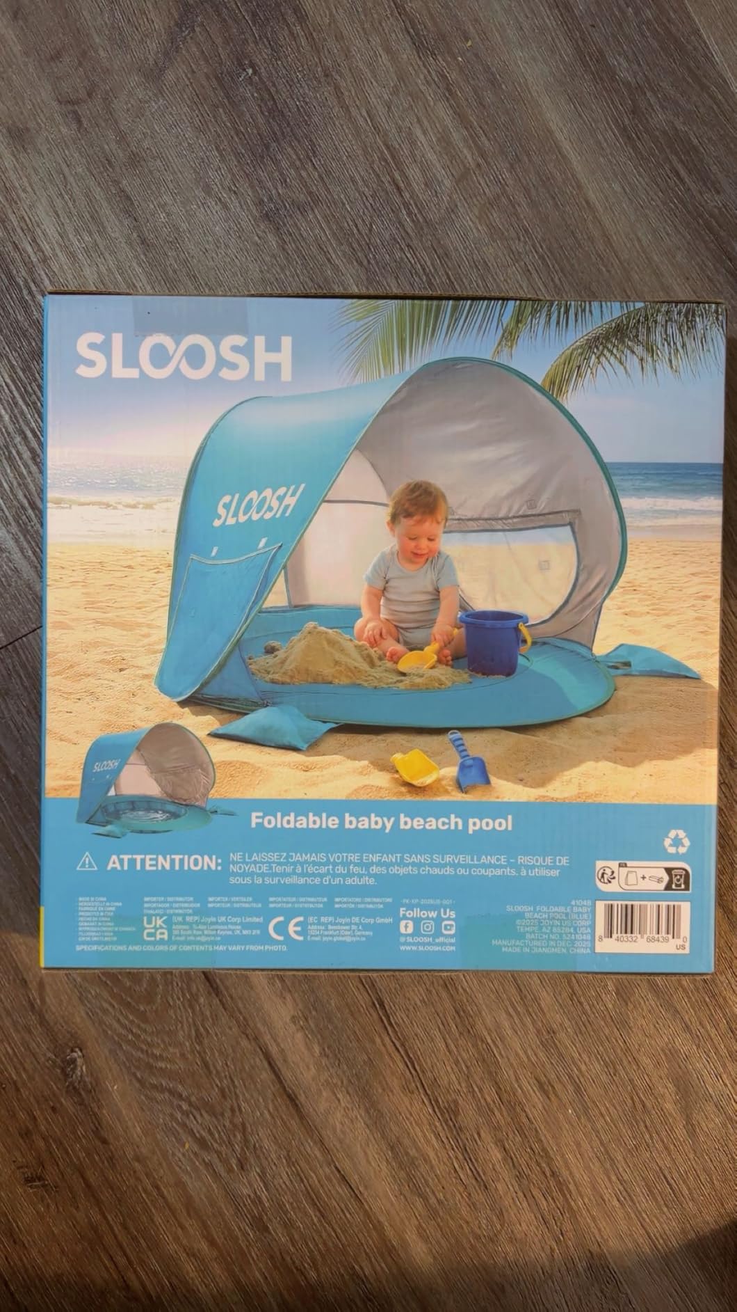 SLOOSH Baby Beach Tent - Pop Up Shade Pool, UPF 50+ UV Protection Sun Shelter for Infant, Portable Beach Pool with Carry Bag, Dual Mesh Side Panels for Toddler Outdoor Travel Camping customer photo 2