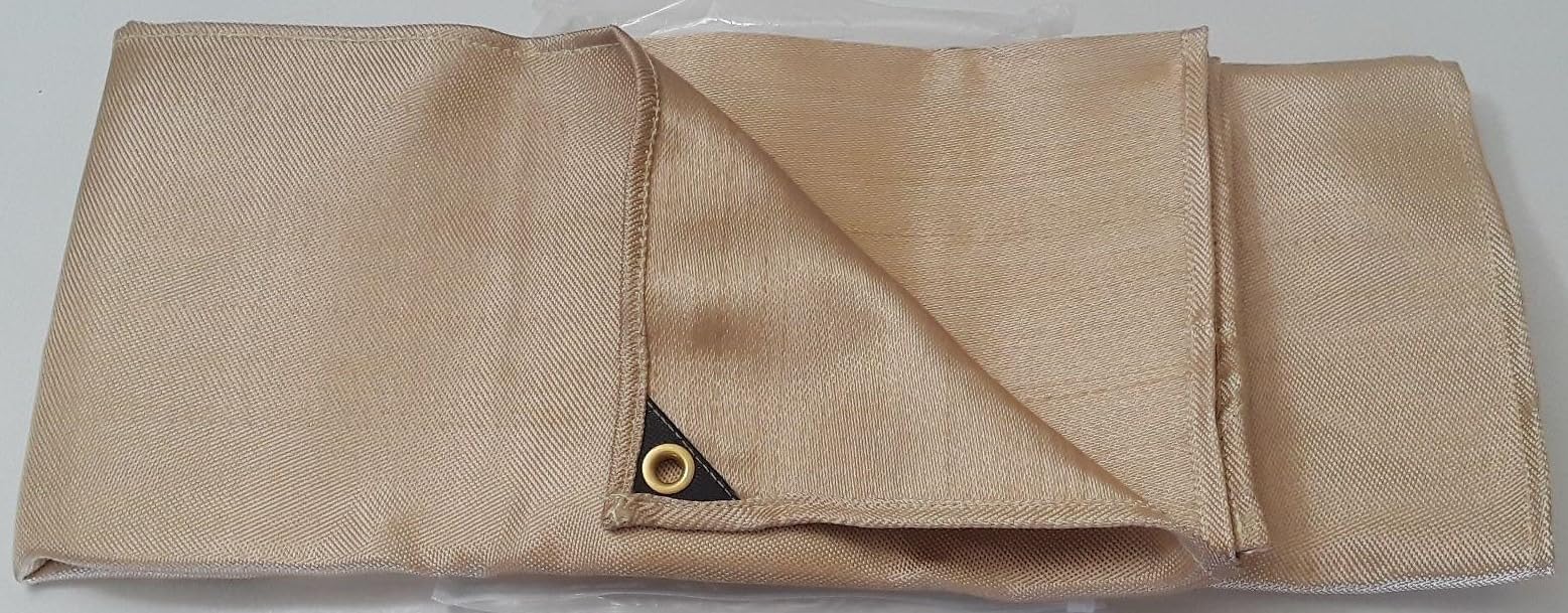 Heavy Duty Fiberglass Welding Blanket, Heat Resistant Blanket with Brass Grommets, Multi-Purpose Welding Mat for Grill, Smoker, Camping, Industrial Use (4x6 ft - 2 Pack) customer photo 1