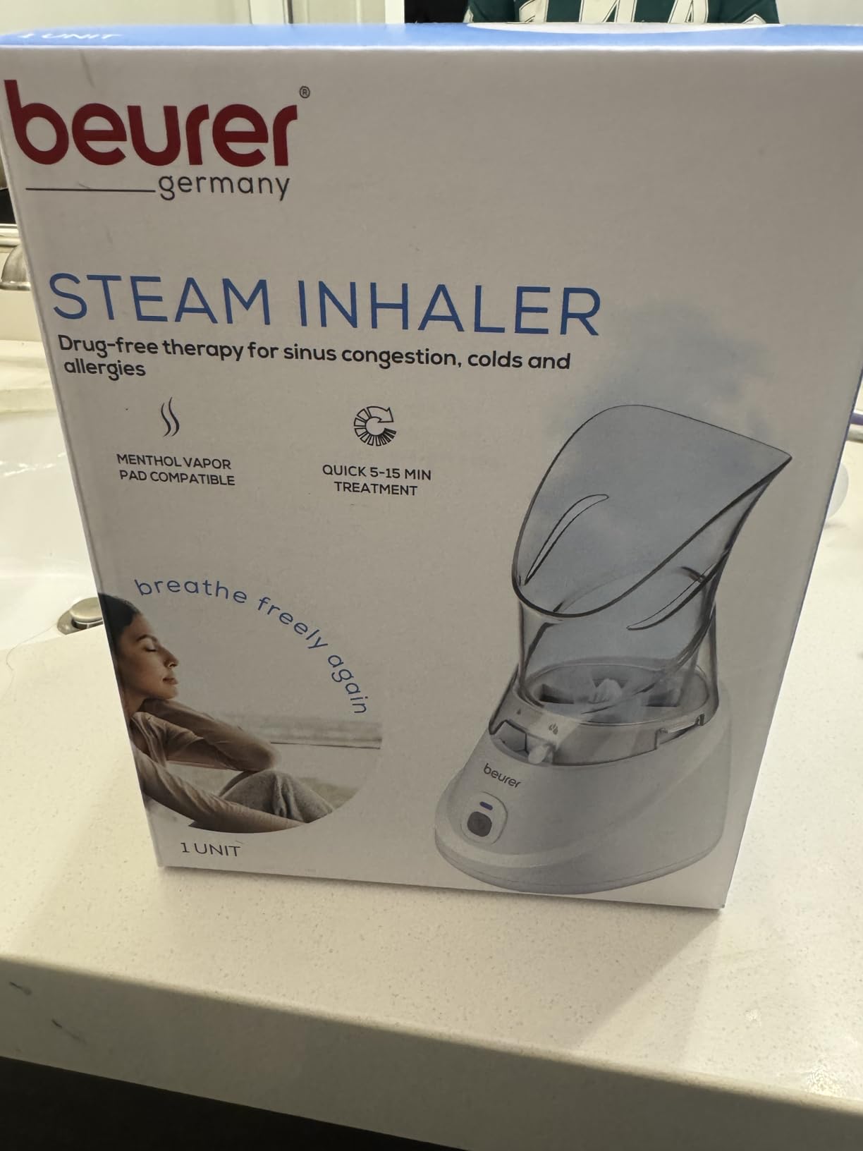 Beurer SI31 Steam Inhaler for Drug-Free Cough & Cold Sinus Relief, Naturally Soothes Nasal & Throat Passages, with Universal Mask & Variable Steam Control, FSA/HSA Eligible customer photo 2