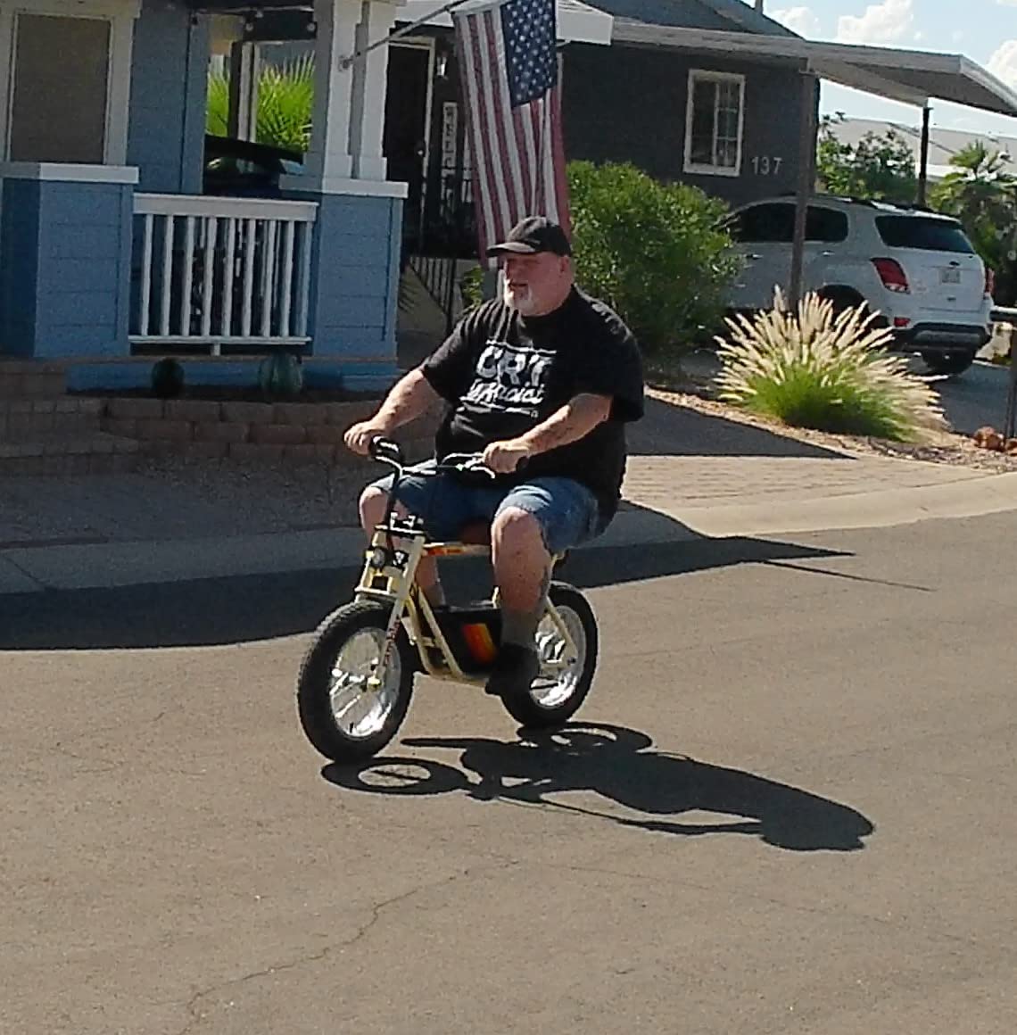 Razor Rambler 16 Electric Retro Mini Bike Ride for Teens Ages 18+, 220 lb Max Weight, Red - 350W Motor, Up to 15.6 Mph, 45-Min Run Time, Twist-Grip Throttle, Spoked Wheels w/ 16