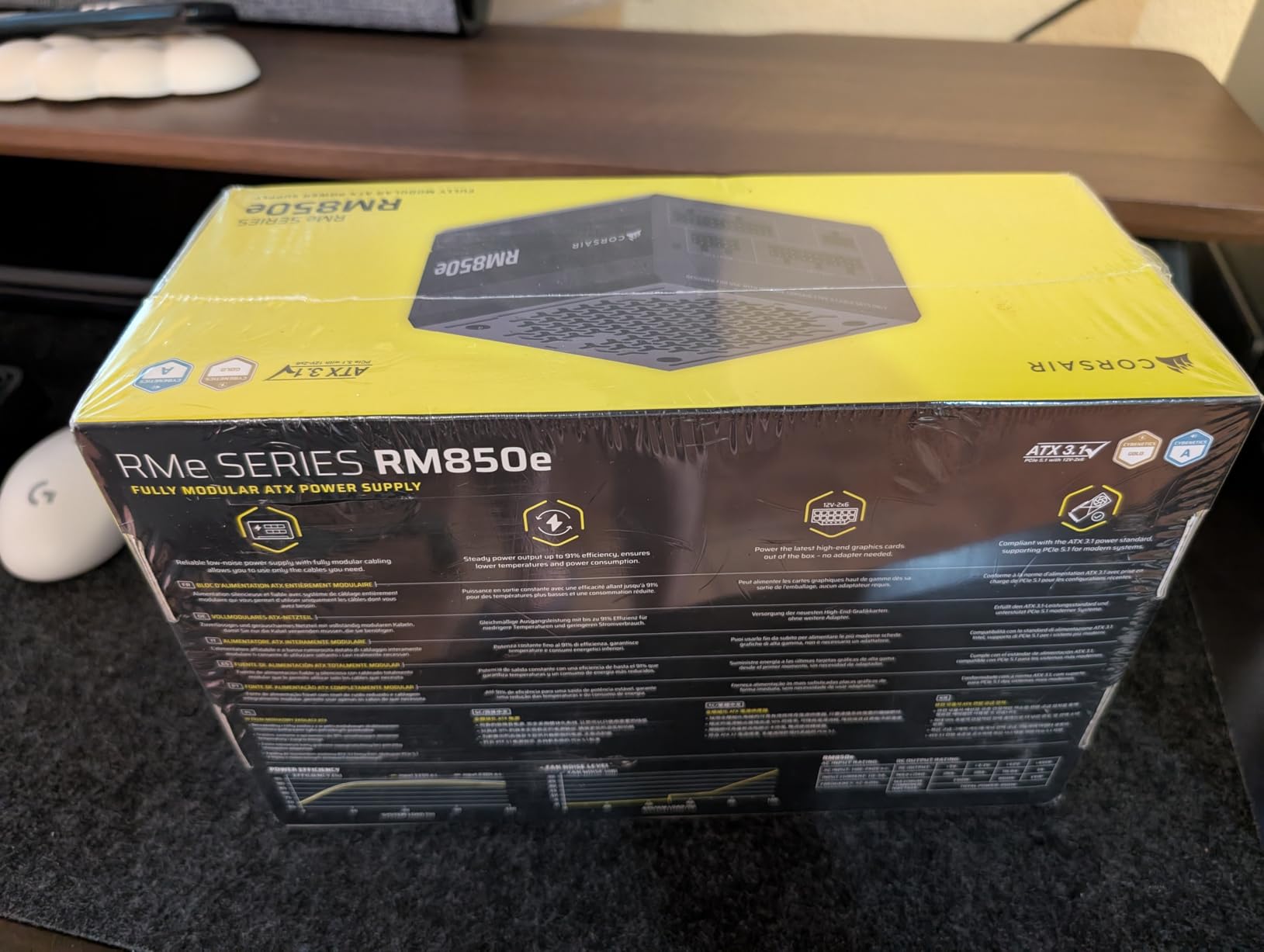 CORSAIR RM850e (2025) ATX 3.1 PCIe 5.1 Ready 850W Power Supply – Black customer photo 2