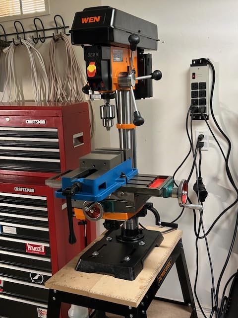 WEN 12-Inch Benchtop Drill Press, 6.2-Amp Variable Speed Motor with Cast Iron Construction, Laser and LED Work Light (DP1263V) customer photo 1