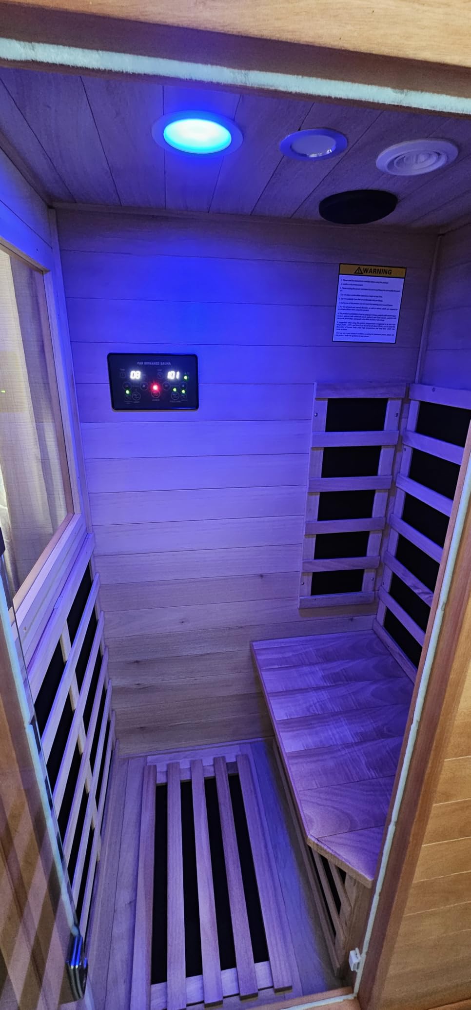 OUTEXER 2-3 Person Corner Sauna Far Infrared 120V 20A Canadian Hemlock customer photo 2