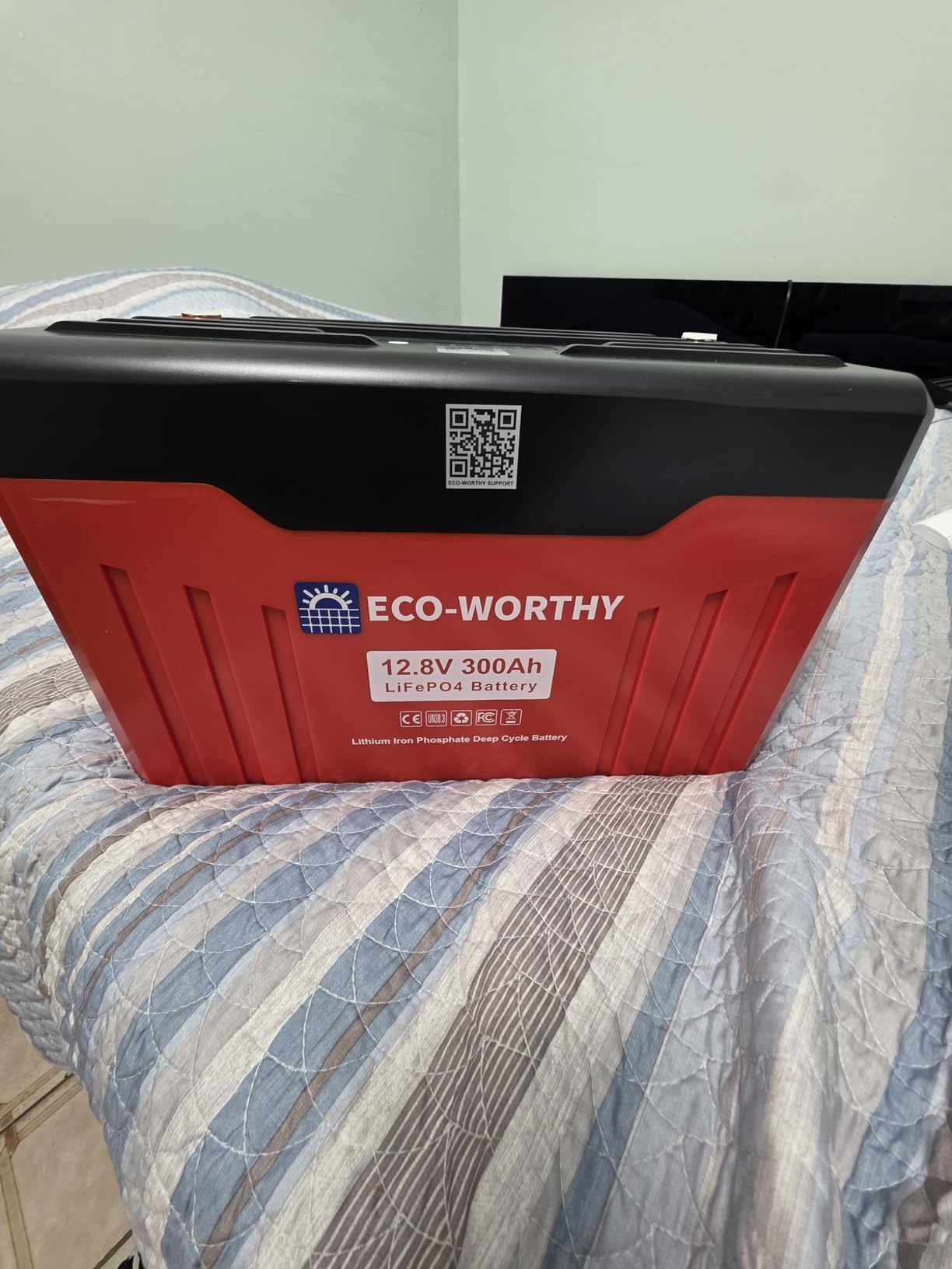 ECO-WORTHY 12V 314AH LiFePO4 Lithium Battery Bluetooth with SOC LEDs, Low Temp Protection, 4019WH, 200A BMS Up to 15000 Deep Cycle for Off-Grid, RV, Solar Power System, HomeBackup customer photo 1