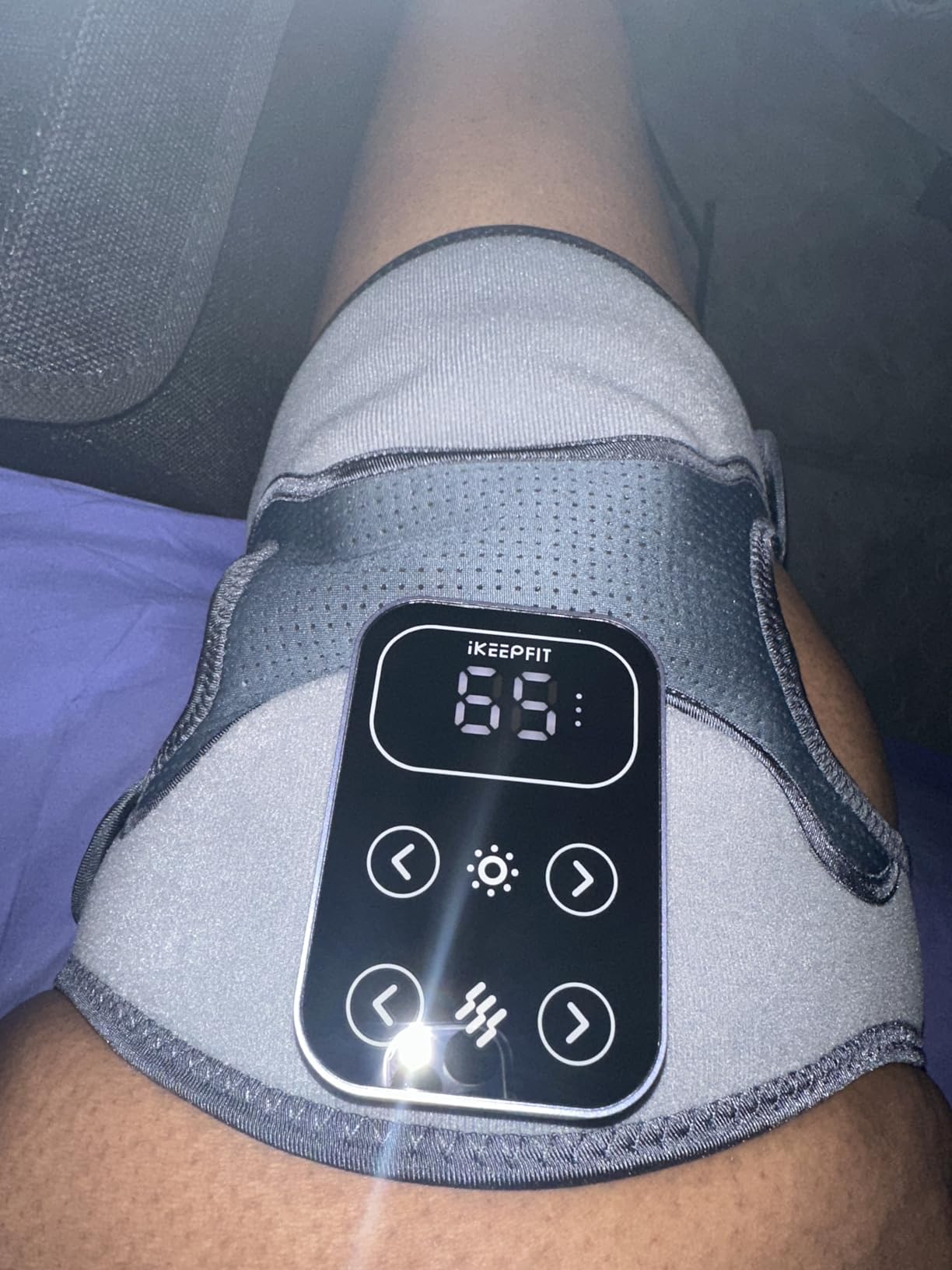 IKEEPFIT Cordless Knee Massager with Heat Vibration for Pain Relief, MAXwarm 4.0[2026 Upgraded] - Electric Heated Knee Brace with 5 Heat Levels and 3 Massage Mode, Gifts for Men Women (Grey, Single) customer photo 2