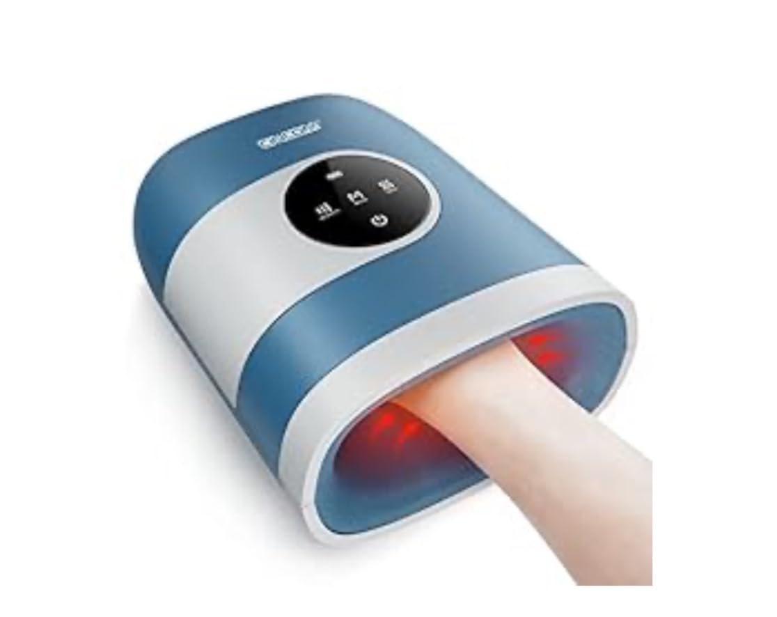 CINCOM Upgraded Hand Massager with Heat and Compression, Black & Gold customer photo 1