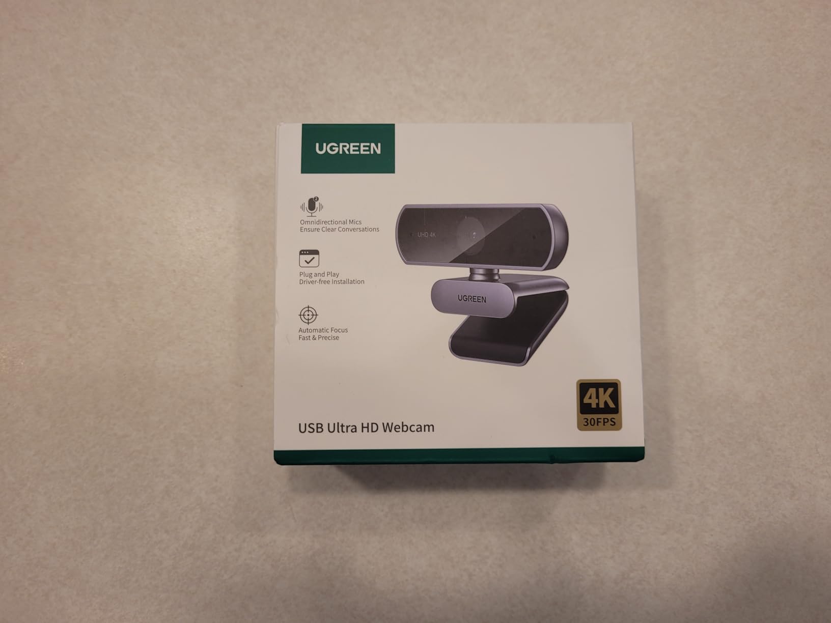UGREEN 4K@30fps Webcam for PC Ultra HD Web Camera with Noise-canceling Mics customer photo 1