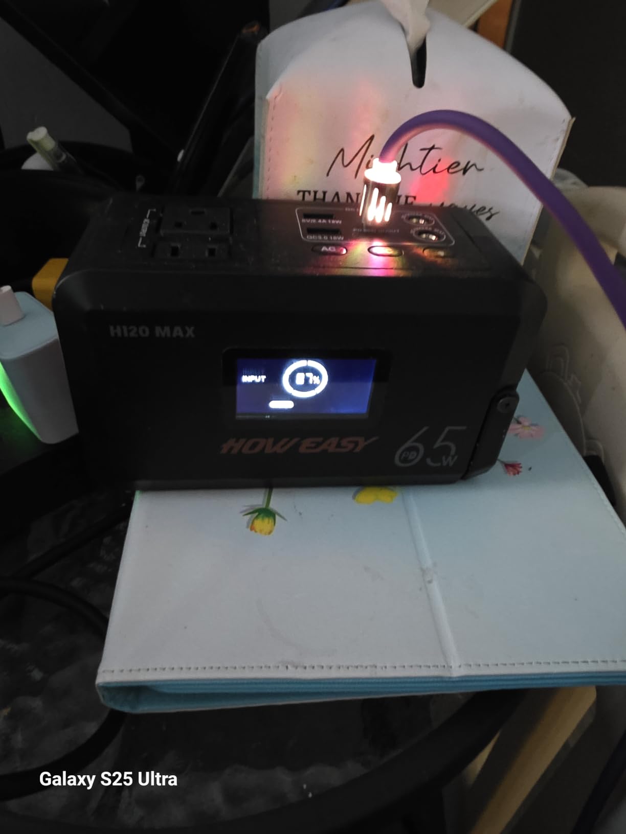 HOWERASY Portable Power Station 98Wh, 135W(270W Peak) Solar Generator customer photo 2