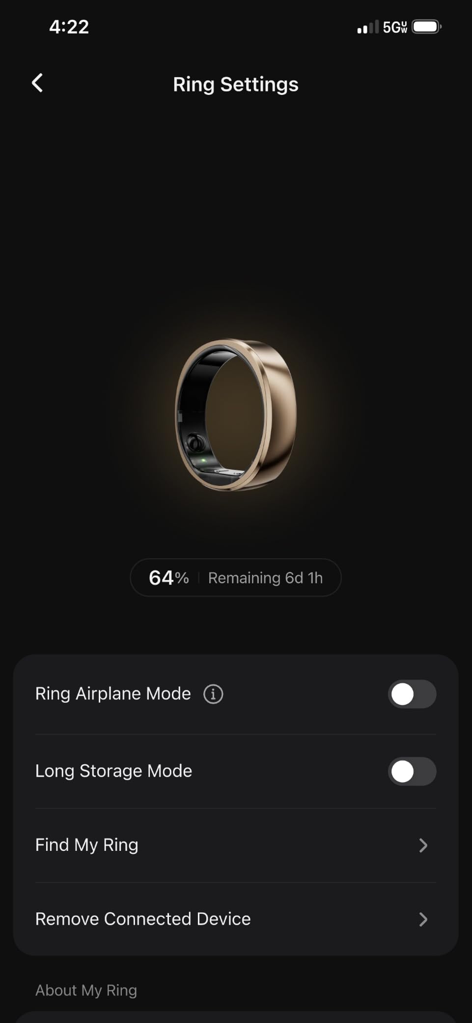 RingConn Gen 2 Air Ultra-Thin Smart Ring(Size 7, Dune Gold) customer photo 1