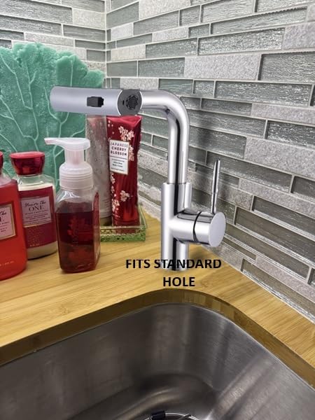 Bar Sink Faucet Single Hole - for Bar Small Kitchen Bathroom Faucets with cUPC Supply Lines, 3 Water Modes Wet Bar Faucets 360 Swivel Prep Sink Faucet with Pull Out Sprayer, Oil Rubbed Bronze customer photo 2