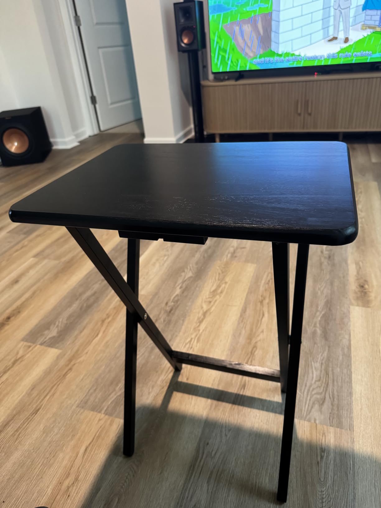 Winsome Alex Set of 2 Foldable Snack Tables, Walnut customer photo 1