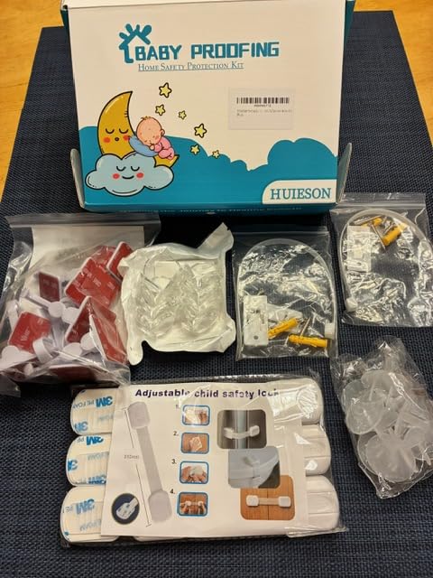 40 Pack Baby Proofing Kit | Hidden Cabinet Drawer Locks, Adjustable Latches, Outlet Covers, Corner Guards & Anti Tip Furniture Anchors Kit. Protecting Baby From Safety Hazards in Your Home. customer photo 2