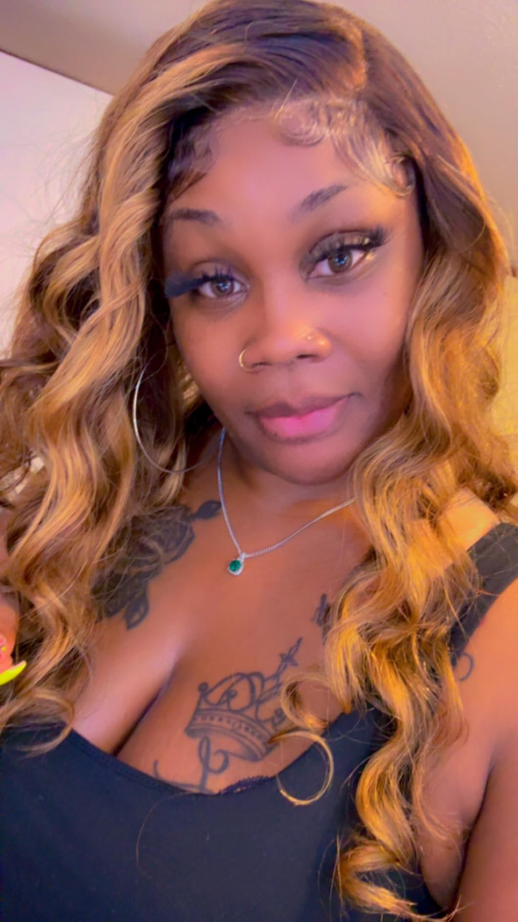 Sunelk Honey Blonde Ombre Lace Front Wig Human Hair Highlight Body Wave Lace Front Wigs Human Hair Pre Plucked 200 Density Glueless Wig 13X6 HD Lace Frontal Wig for Women 4/27 Colored 28 Inch customer photo 1
