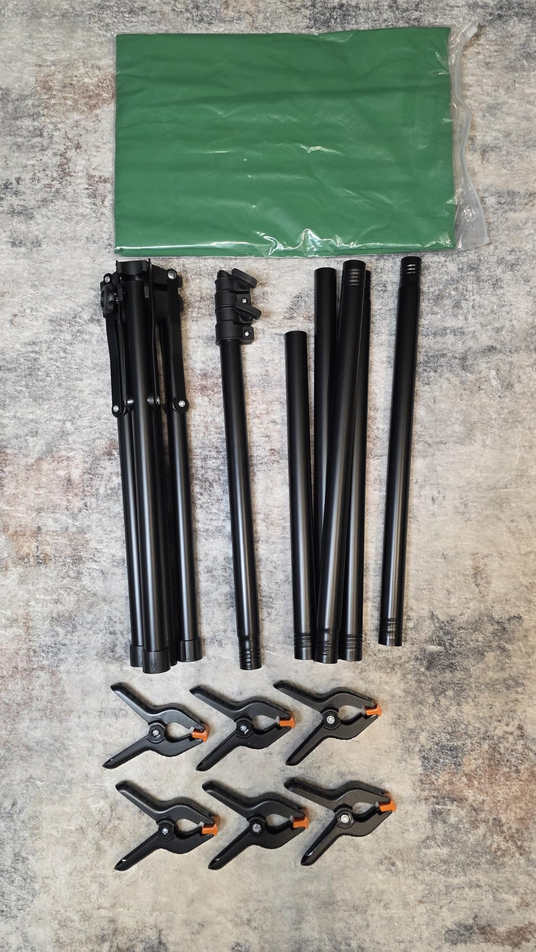 Emart 5x6.5ft Green Screen Backdrop Kit with T-Shape Stand and 6 Clamps customer photo 2
