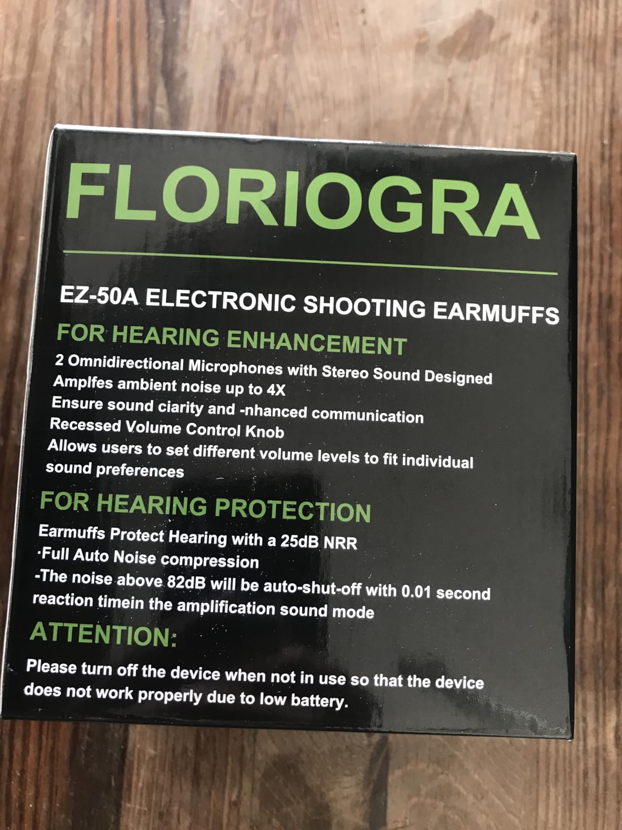 Floriogra Electronic Ear Protection for Shooting with 5X Sound Amplification, Active Ear Protection for Gun Range, NRR 23dB Hearing Protection for Shooters, Noise Reduction Headphones for Hunting customer photo 1