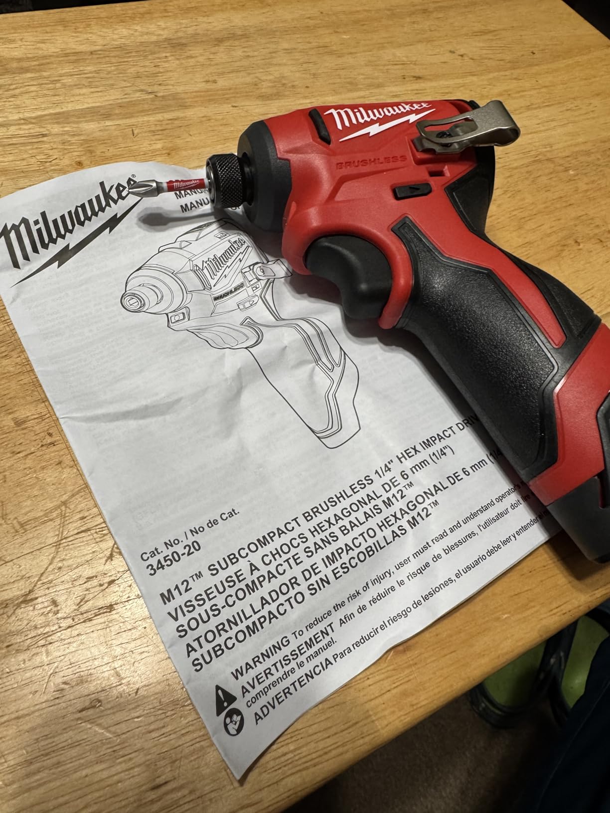 Milwaukee M12 Subcompact Brushless 1/4 Inch Hex Impact Driver (Bare Tool) customer photo 2