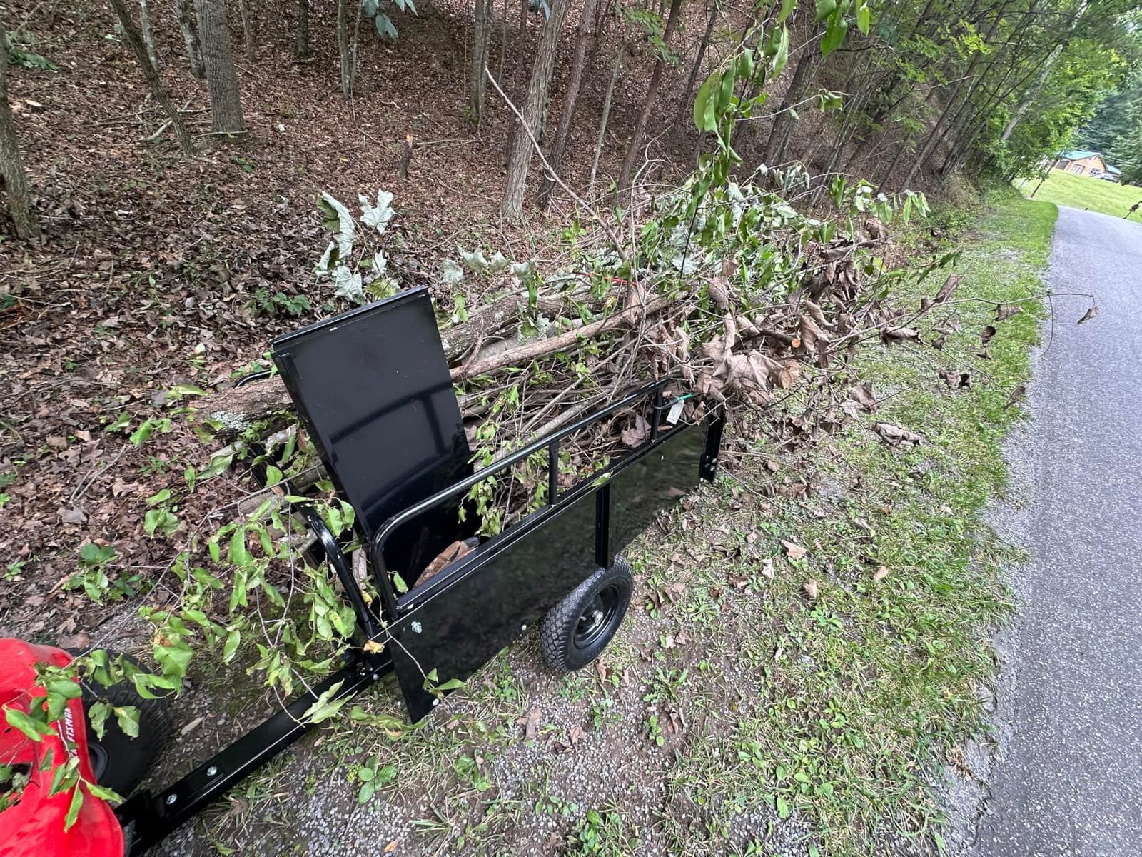 VEVOR 10 Cu.Ft. & 500lbs ATV Trailer Dump Cart Tow Behind, Heavy Duty Utility UTV Trailer, Tow Behind Steel Yard Dump Wagon Cart with 14