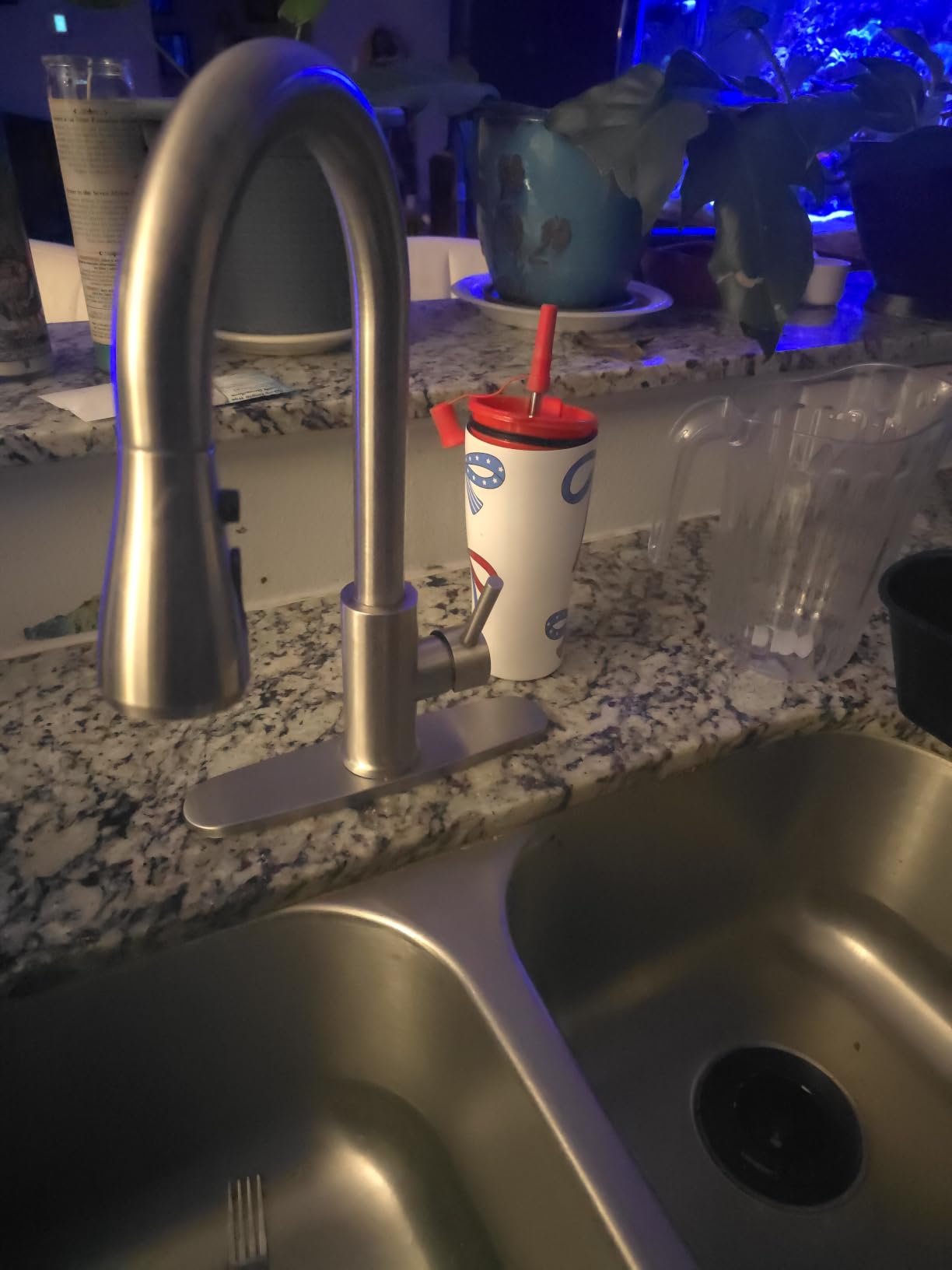 FEELSO Kitchen Faucets with Pull Down Sprayer, Brushed Nickel customer photo 2