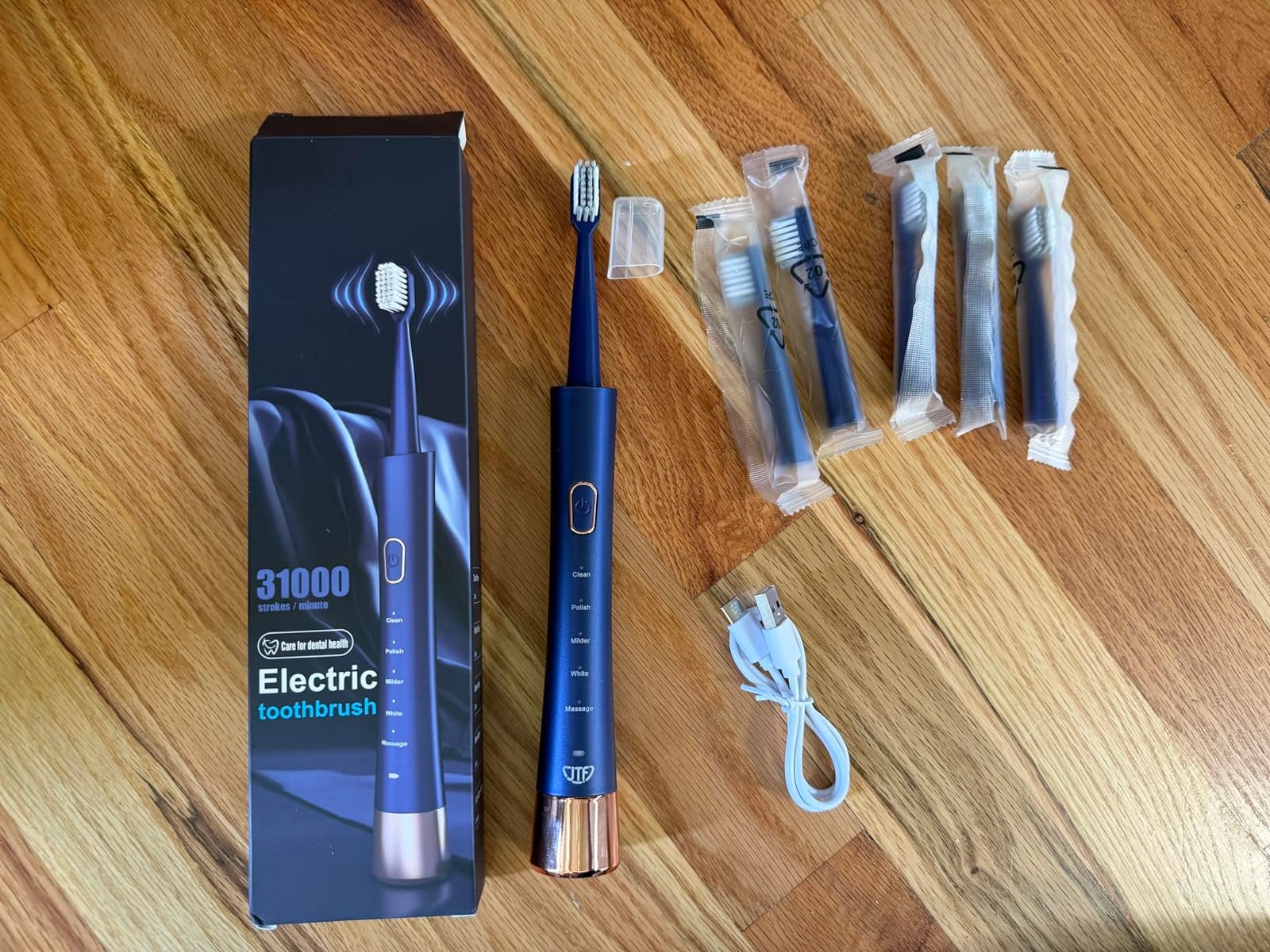 JTF Orthodontic Electric Toothbrush for Braces: 6 U-Shaped Soft Brush Heads, 5 Brushing Mode, 2Min Timer, IPX7 Waterproof, Deep Oral Clean, Rechargeable Sonic Toothbrushes for Tooth with Dental Device customer photo 1