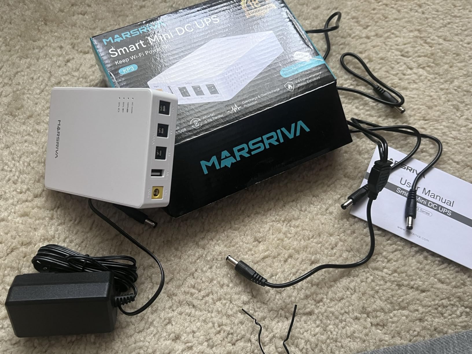 KP3 Mini UPS Battery Backup for WiFi Router, 0ms Uninterruptible Power Supply for Router, Modem, CCTV Camera, 10000mAh 36Wh DC UPS During Power Outages customer photo 1