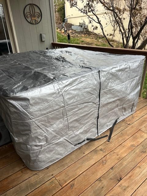Insulated Inflatable Hot Tub Cover,Round Spa Thermal Cover customer photo 2