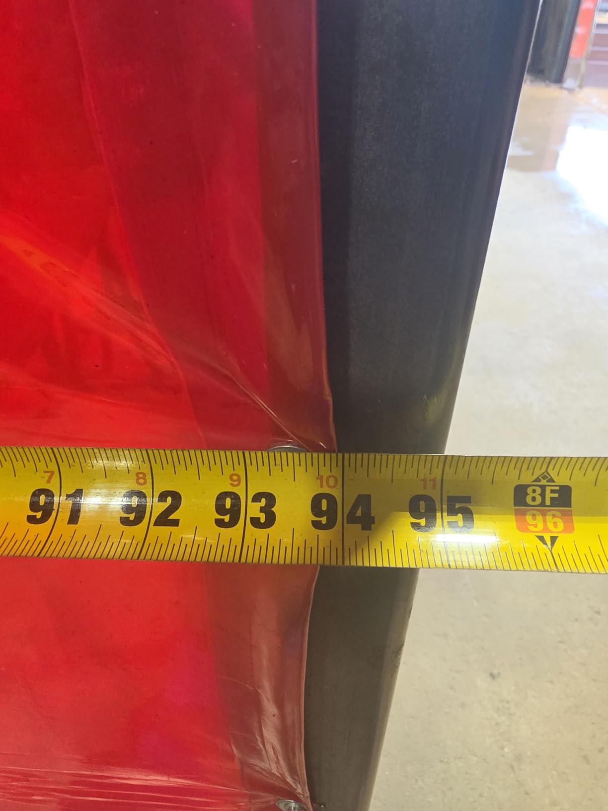 2 Pack Welding Curtain Safety Screen with Fixed Belt, 6 x 8ft Red, Fire Resistant Transparent Vinyl Welding Shield for UV and Blue Light Protection customer photo 2