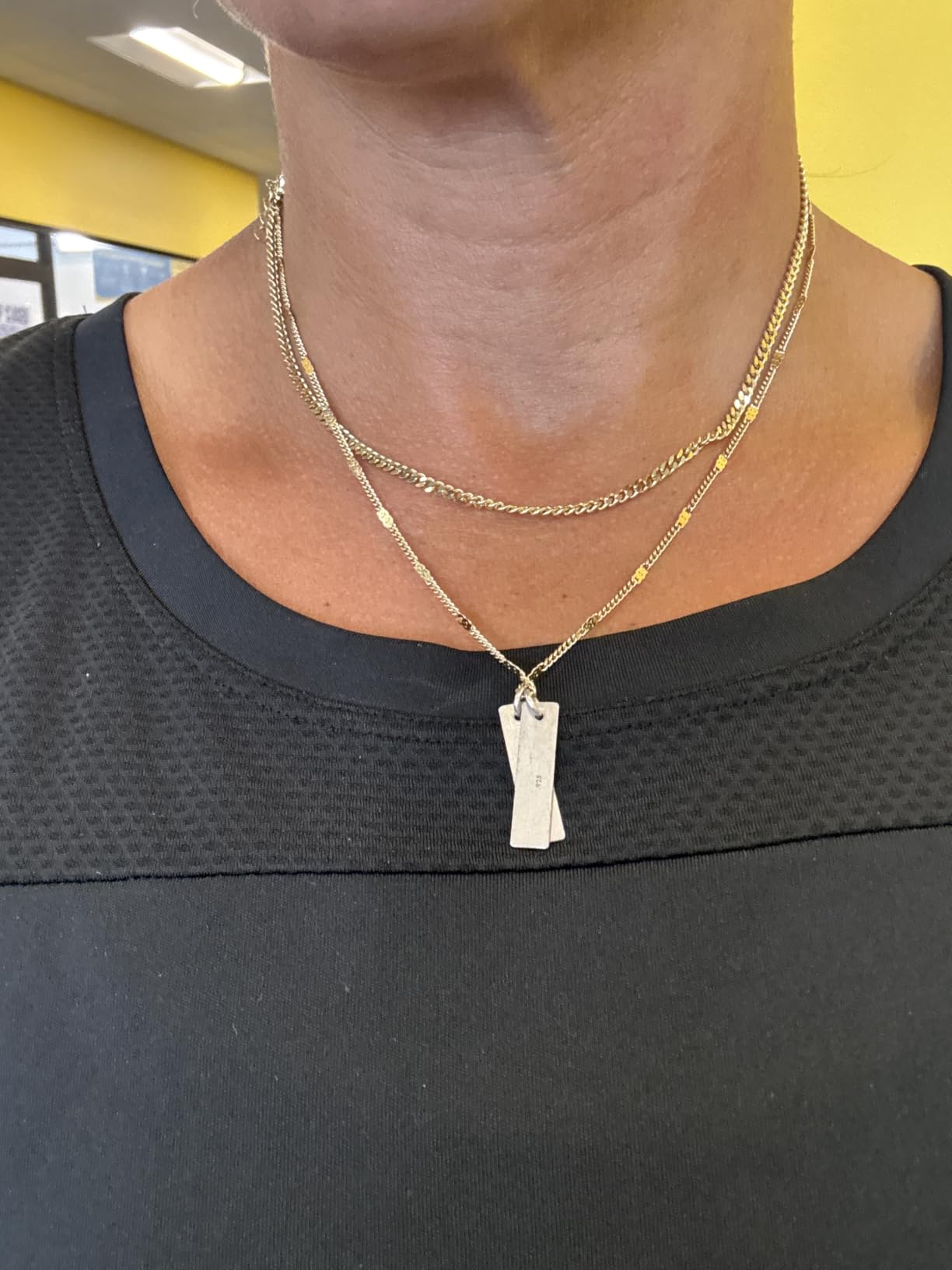 WomenGifts Layered Gold Necklaces for Women, 14K Gold Sterling Silver Plated Dainty Pendant Necklace Set Non Tarnish, Chunky Stackable Cuban Chain Choker, Trendy Birthstone Vacation Jewelry Gift customer photo 1